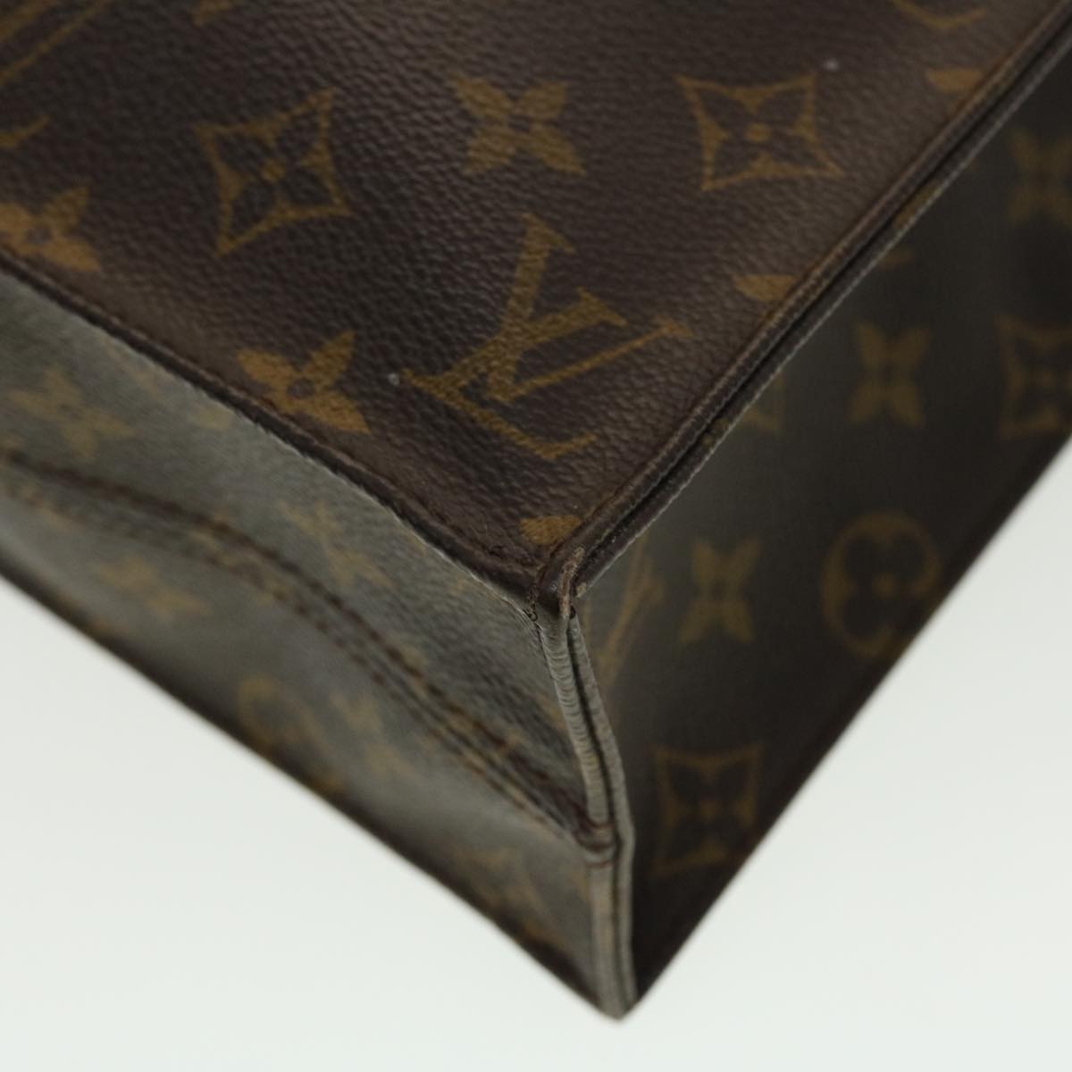 LOUIS VUITTON Monogram Sac Plat Hand Bag M51140 LV fm2448