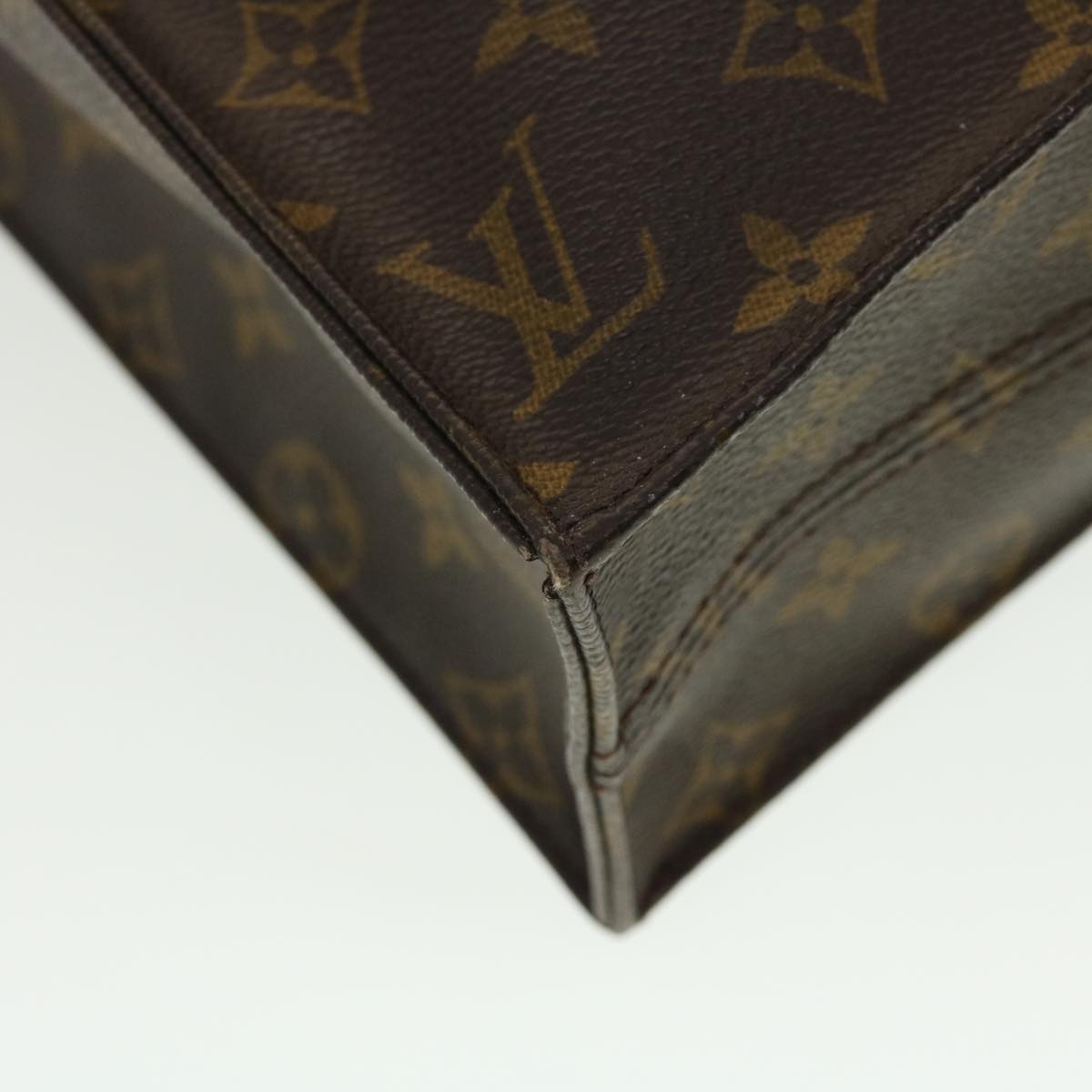 LOUIS VUITTON Monogram Sac Plat Hand Bag M51140 LV fm2448