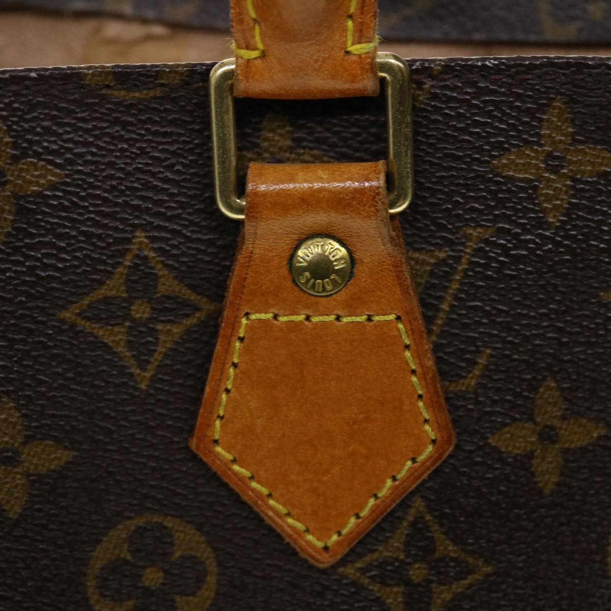 LOUIS VUITTON Monogram Sac Plat Hand Bag M51140 LV fm2448