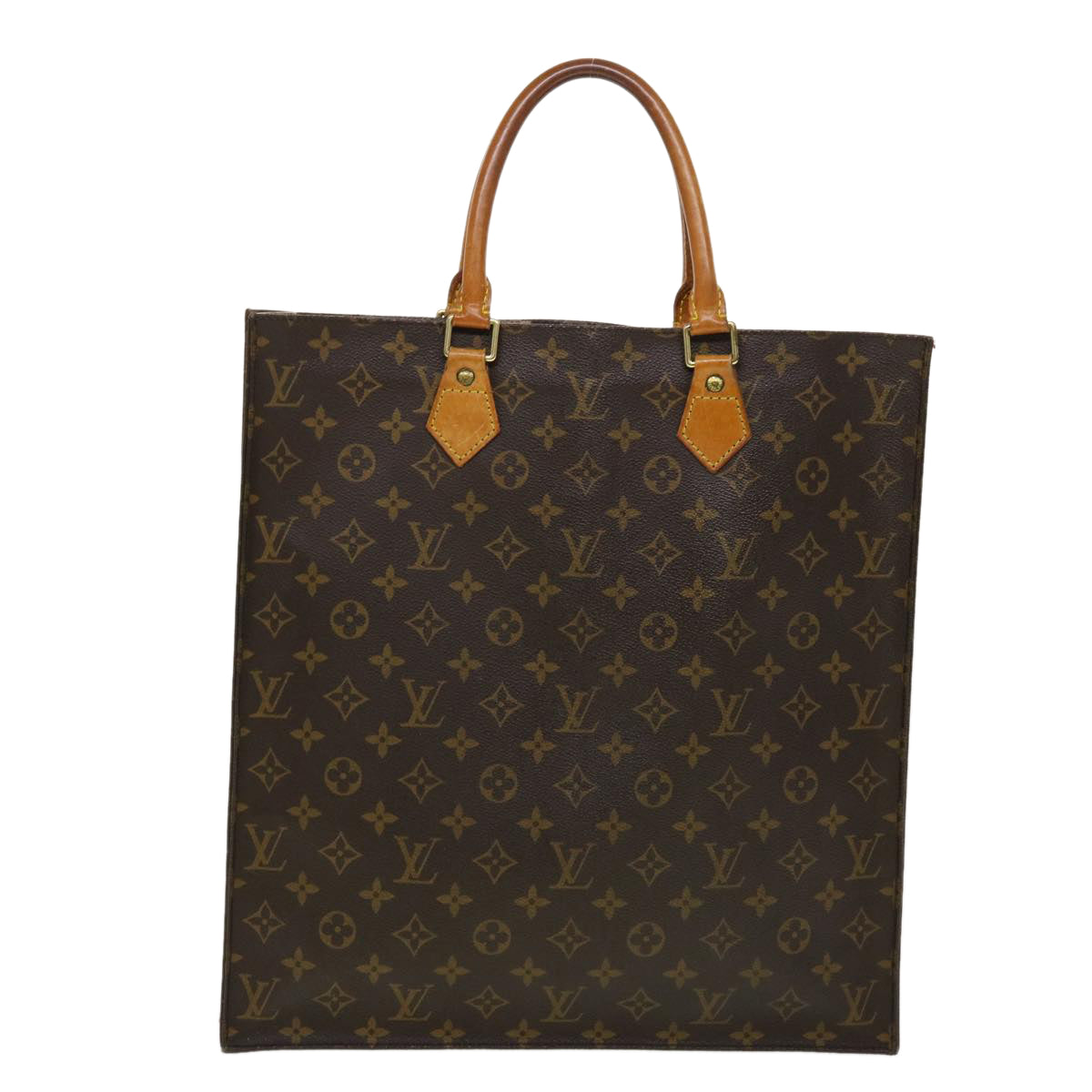 LOUIS VUITTON Monogram Sac Plat Hand Bag M51140 LV fm2448