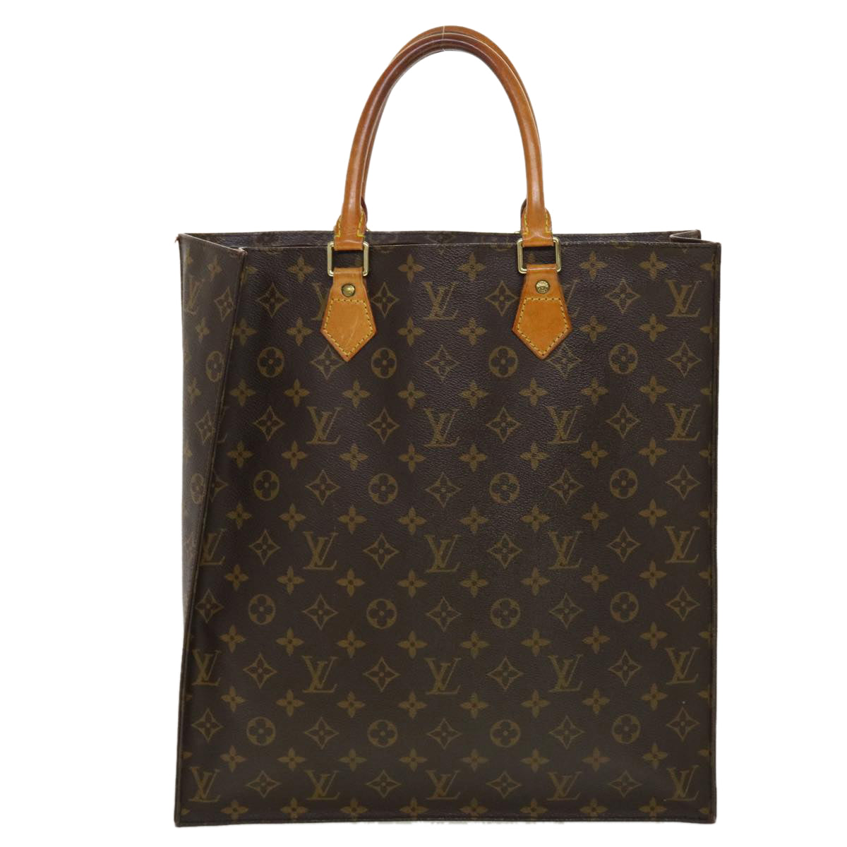 LOUIS VUITTON Monogram Sac Plat Hand Bag M51140 LV fm2448