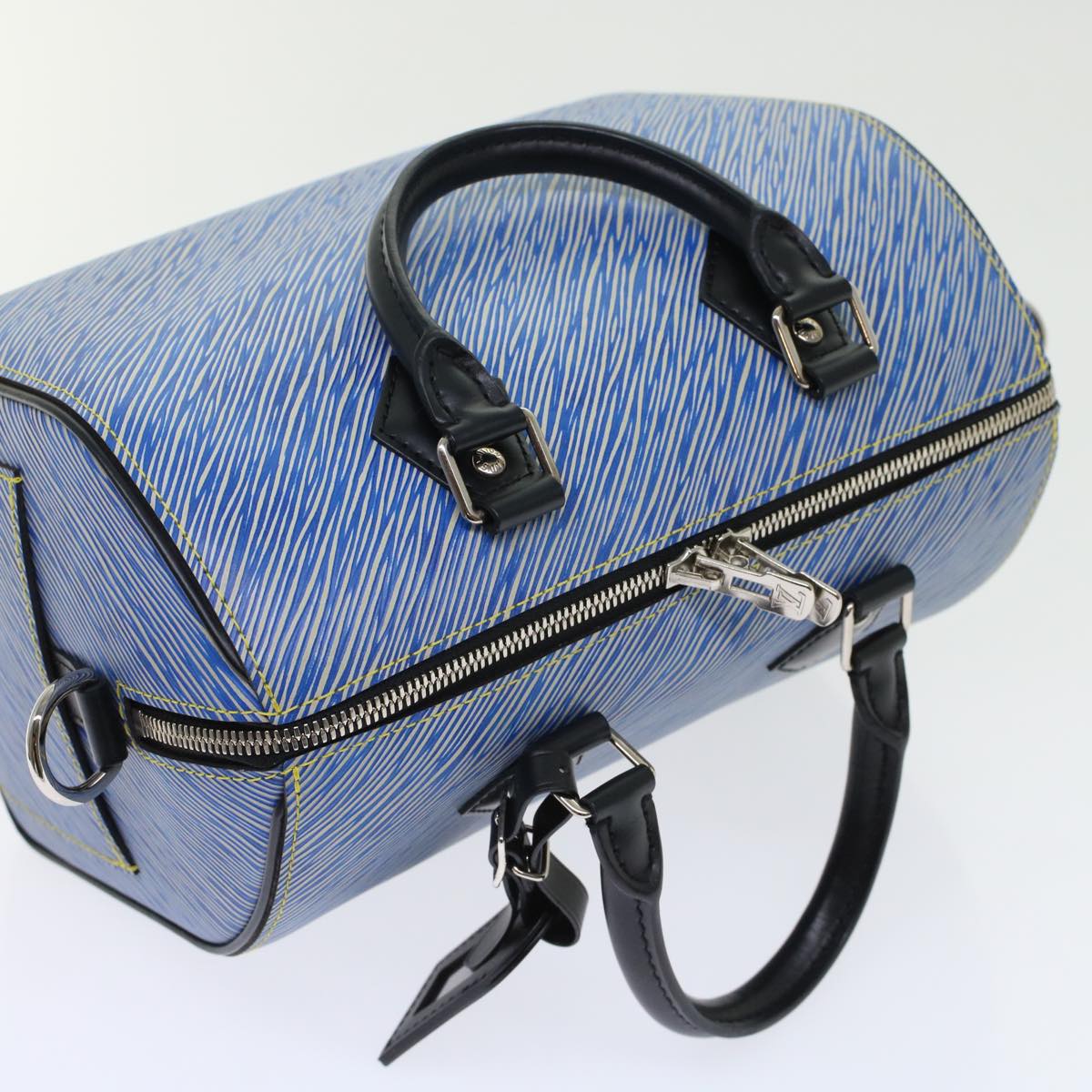 LOUIS VUITTON Epi Speedy Bandouliere 25 Hand Bag Blue M51280 LV fm2466