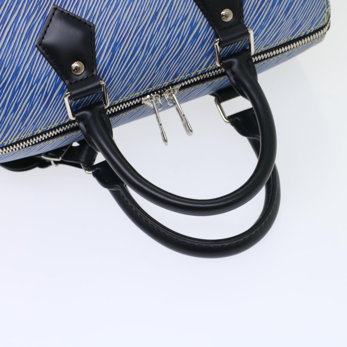 LOUIS VUITTON Epi Speedy Bandouliere 25 Hand Bag Blue M51280 LV fm2466