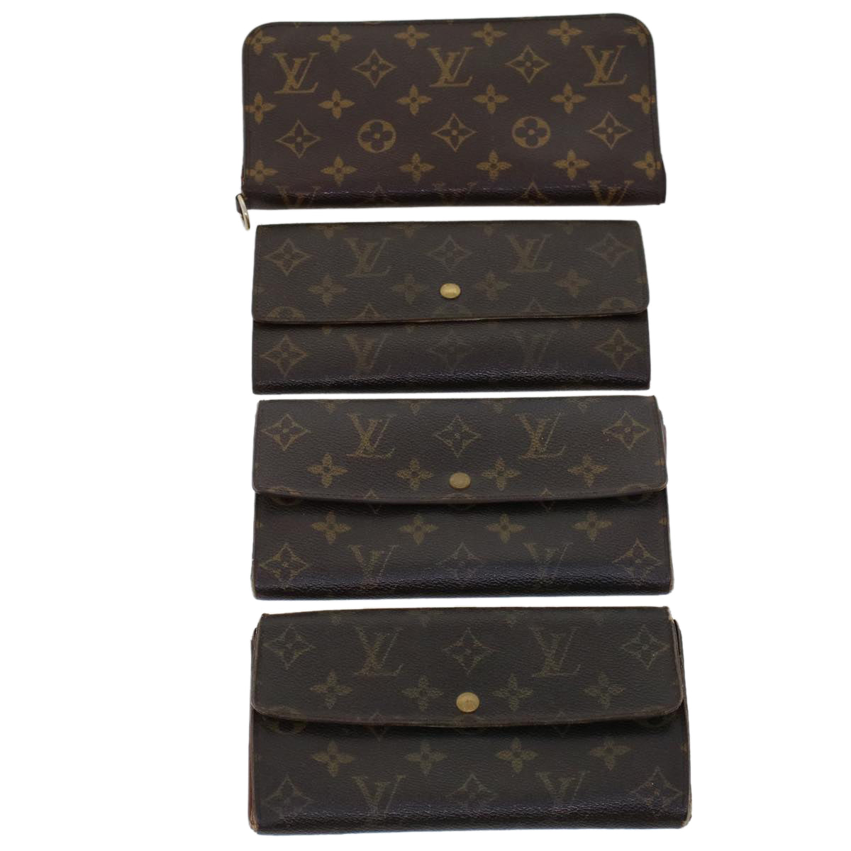 LOUIS VUITTON Monogram Long Wallet 4Set LV fm2472