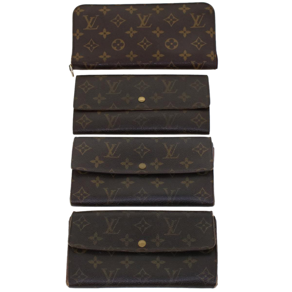 LOUIS VUITTON Monogram Long Wallet 4Set LV fm2472