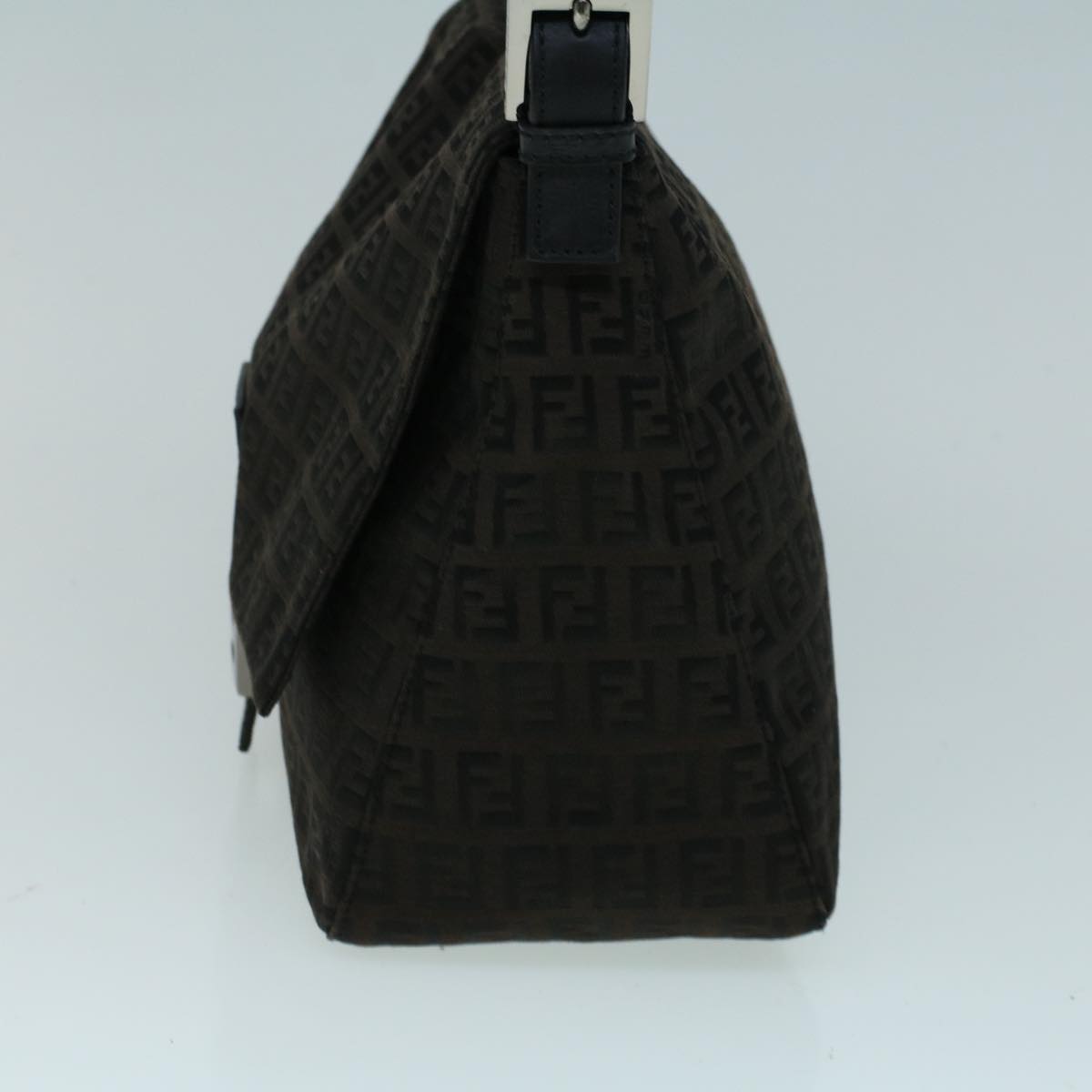 Luxury FendiZucchino Canvas Shoulder Bag Dark Brownfm2755