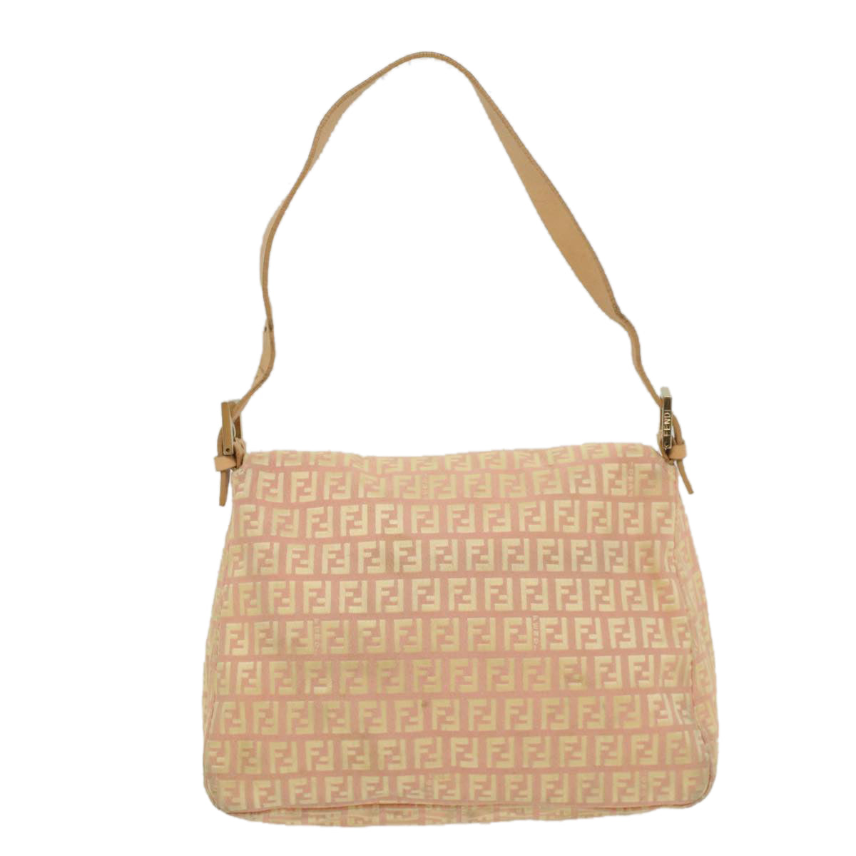 Luxury FendiZucchino Canvas Mamma Baguette Shoulder Bag Pinkfm2757