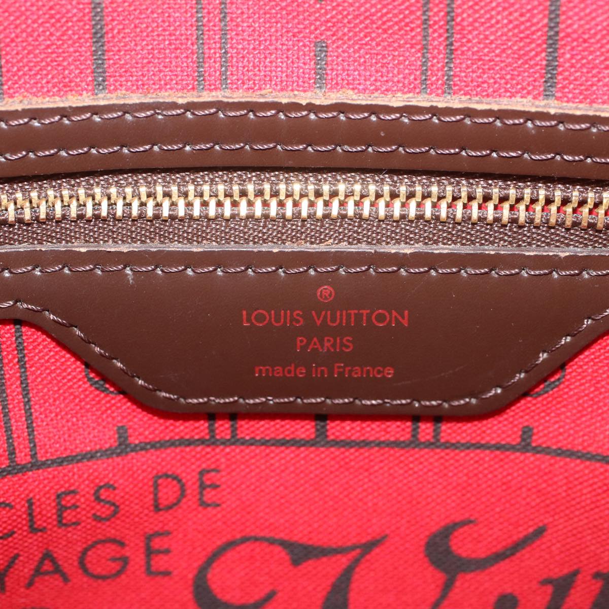 LOUIS VUITTON Damier Ebene Neverfull PM Tote Bag N51109 LV fm2798