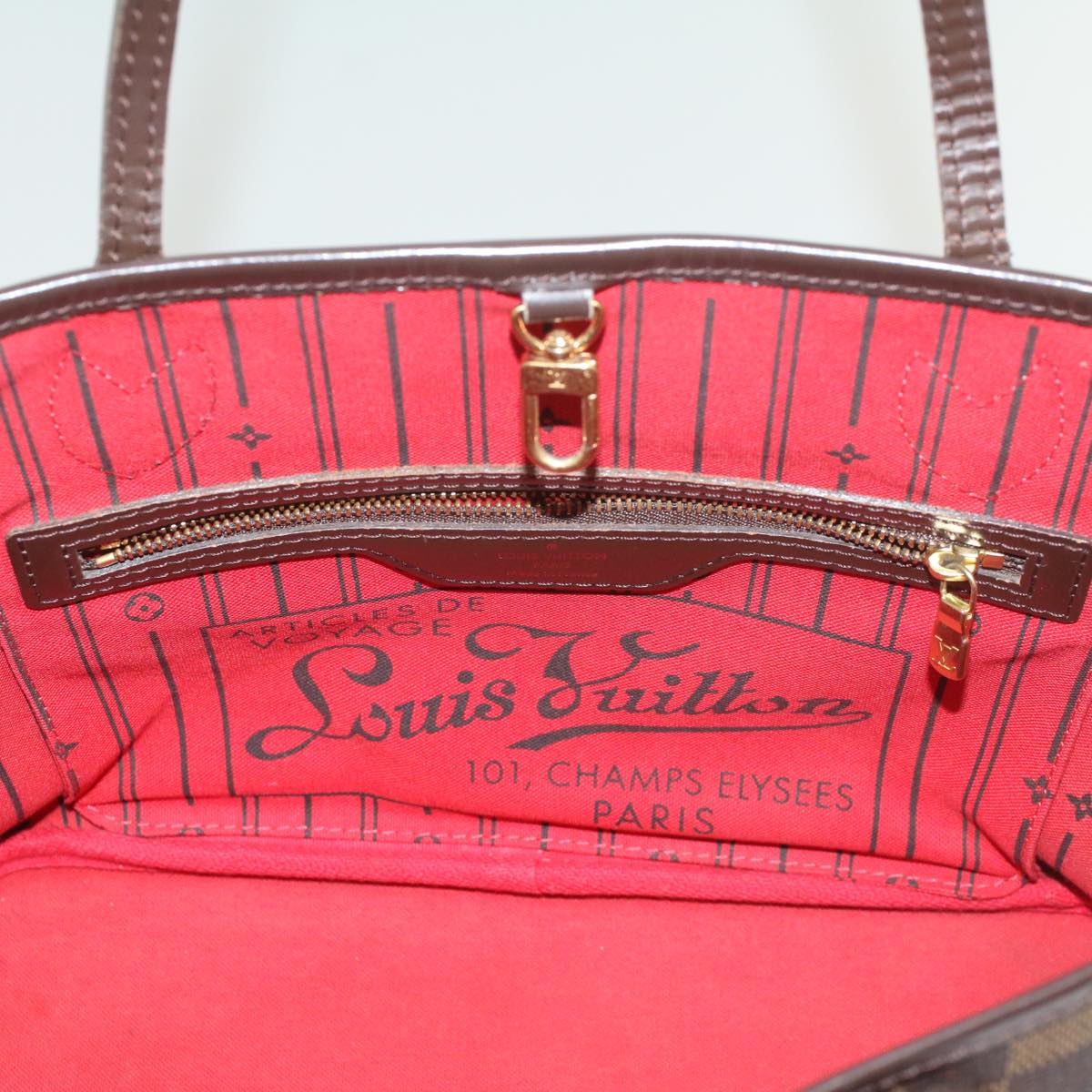 LOUIS VUITTON Damier Ebene Neverfull PM Tote Bag N51109 LV fm2798