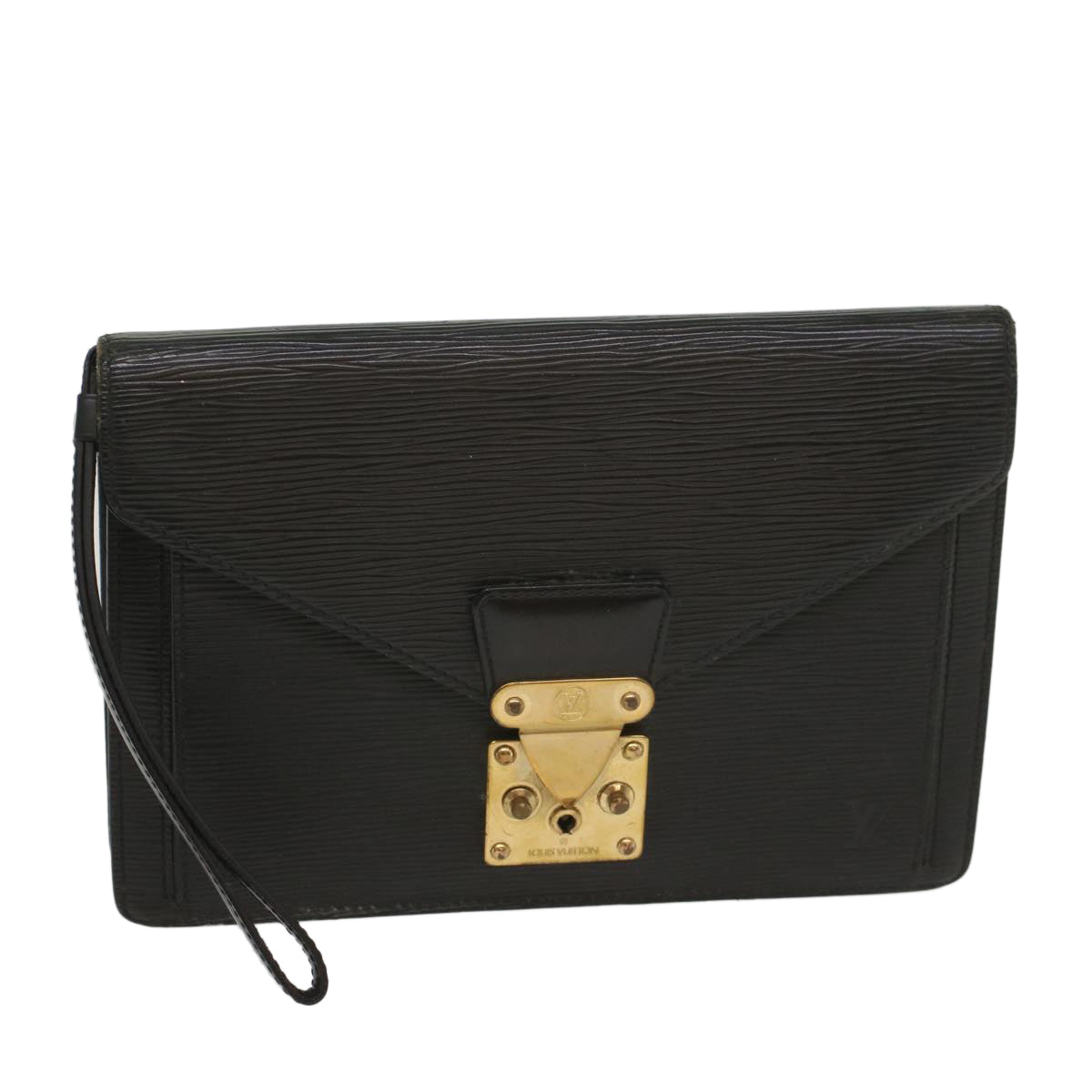 LOUIS VUITTON Epi Serie Dragonne Hand Bag Black M52612 LV fm2804