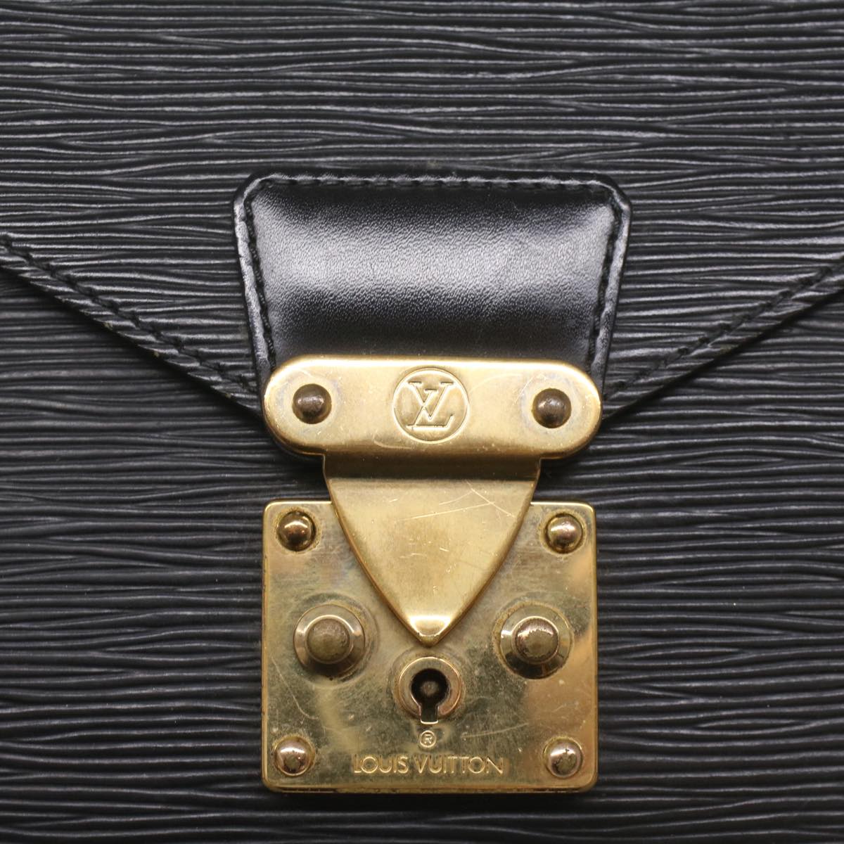LOUIS VUITTON Epi Serie Dragonne Hand Bag Black M52612 LV fm2804