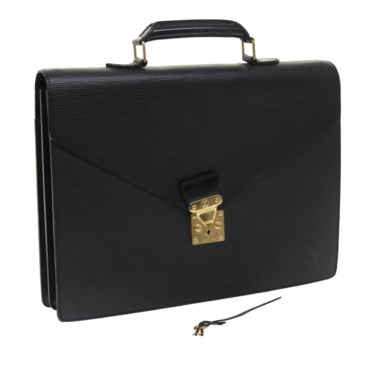 LOUIS VUITTON Epi Serviette Conseiller Briefcase Black M54422 LV fm2805