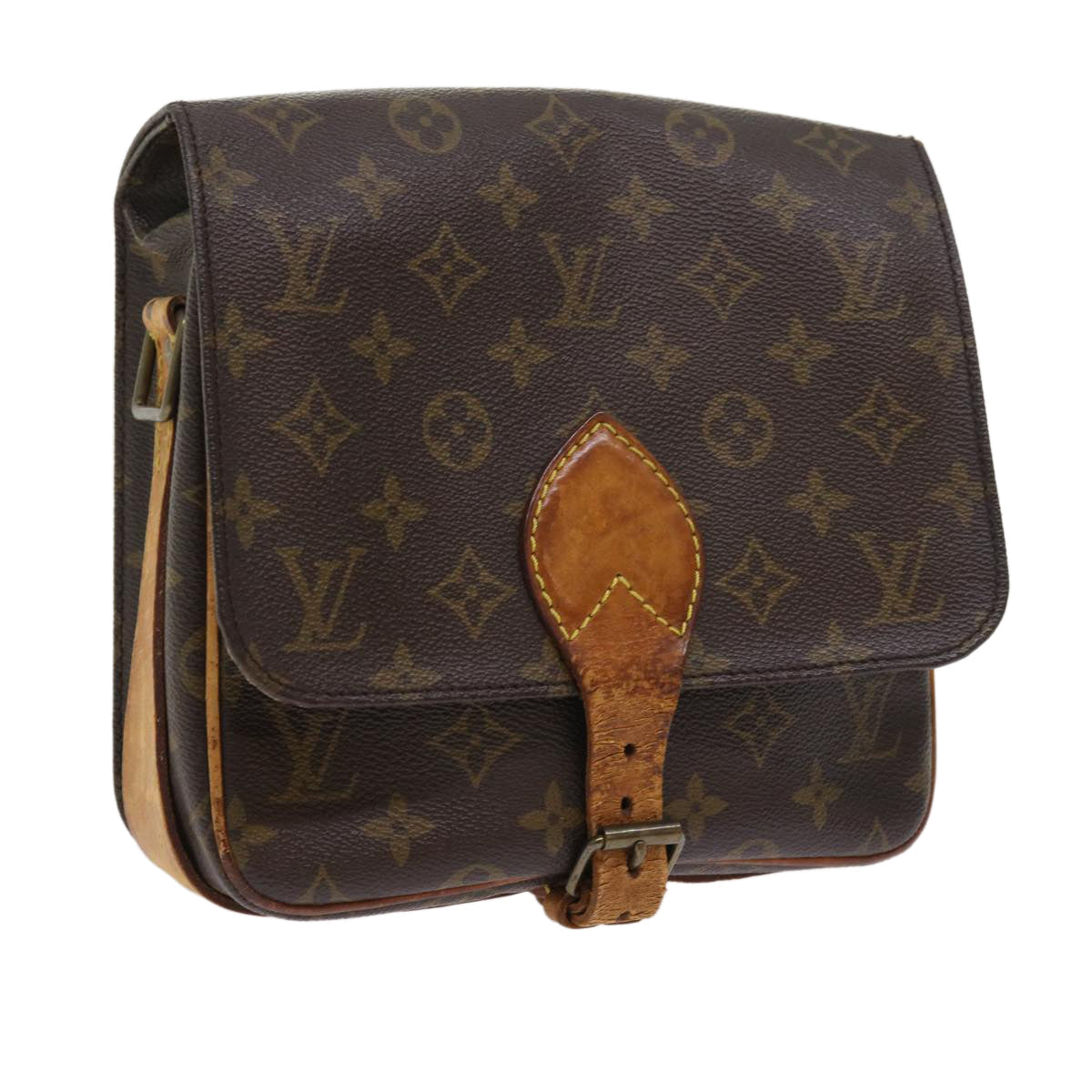 LOUIS VUITTON Monogram Cartouchiere MM Shoulder Bag M51253 LV fm2807