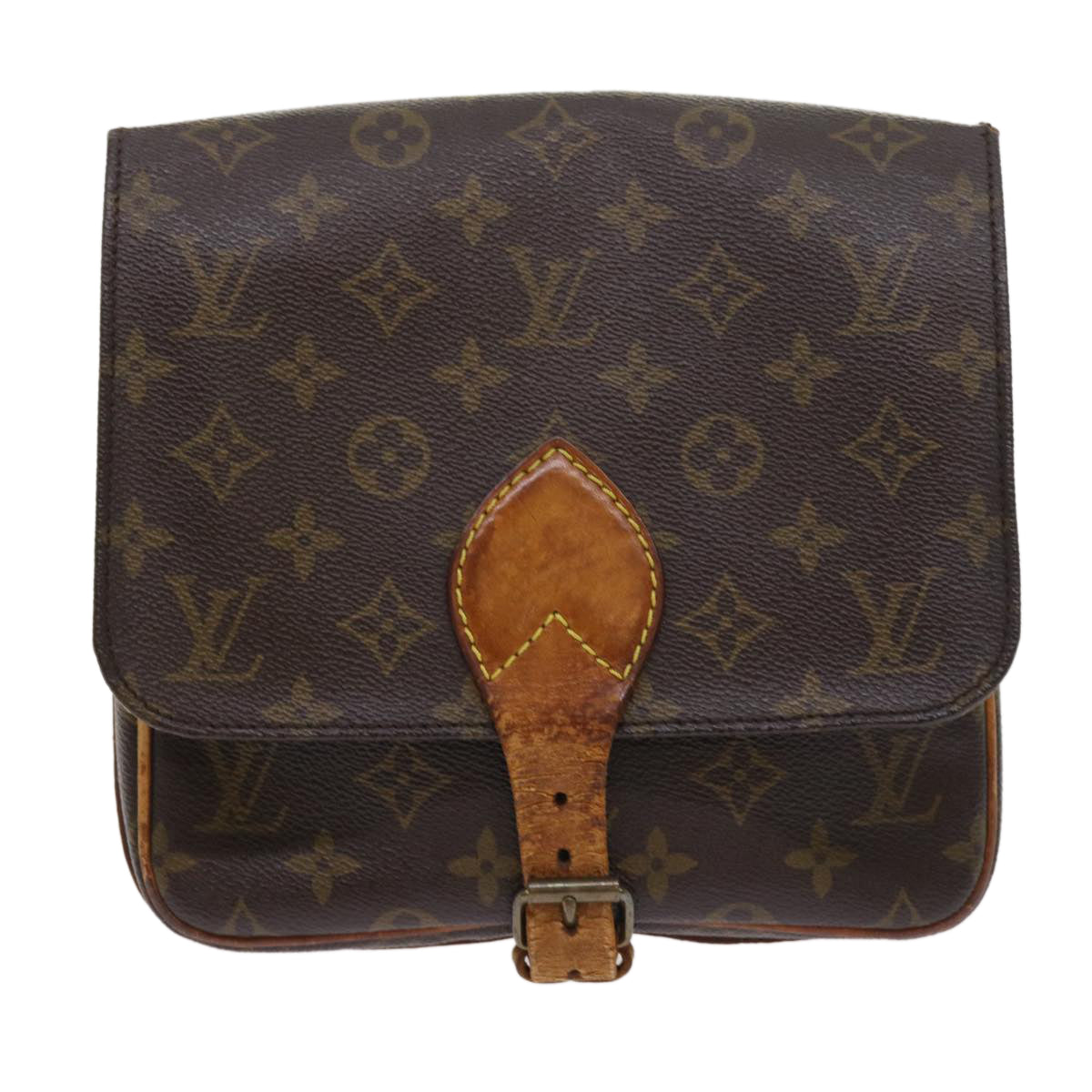 LOUIS VUITTON Monogram Cartouchiere MM Shoulder Bag M51253 LV fm2807