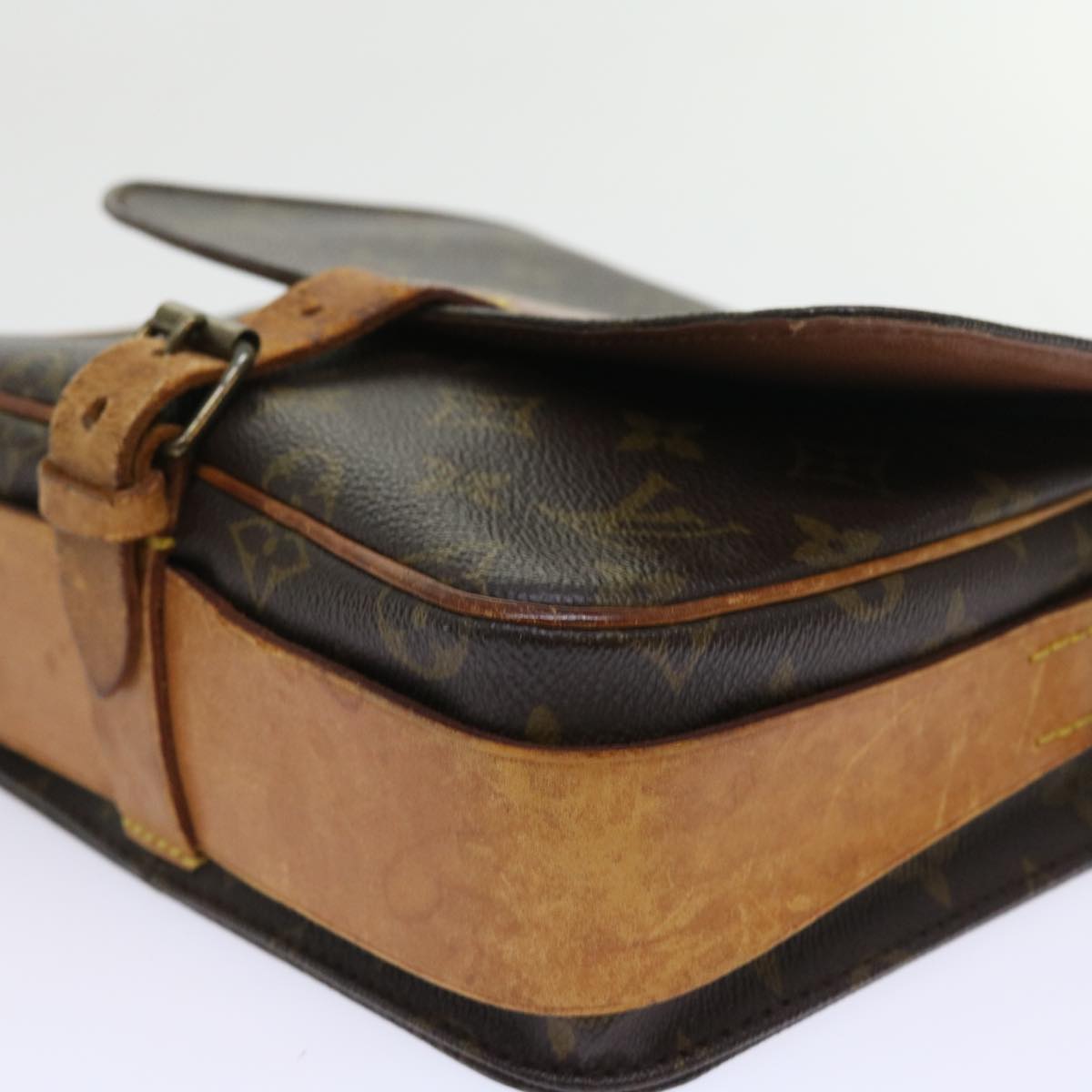 LOUIS VUITTON Monogram Cartouchiere MM Shoulder Bag M51253 LV fm2807