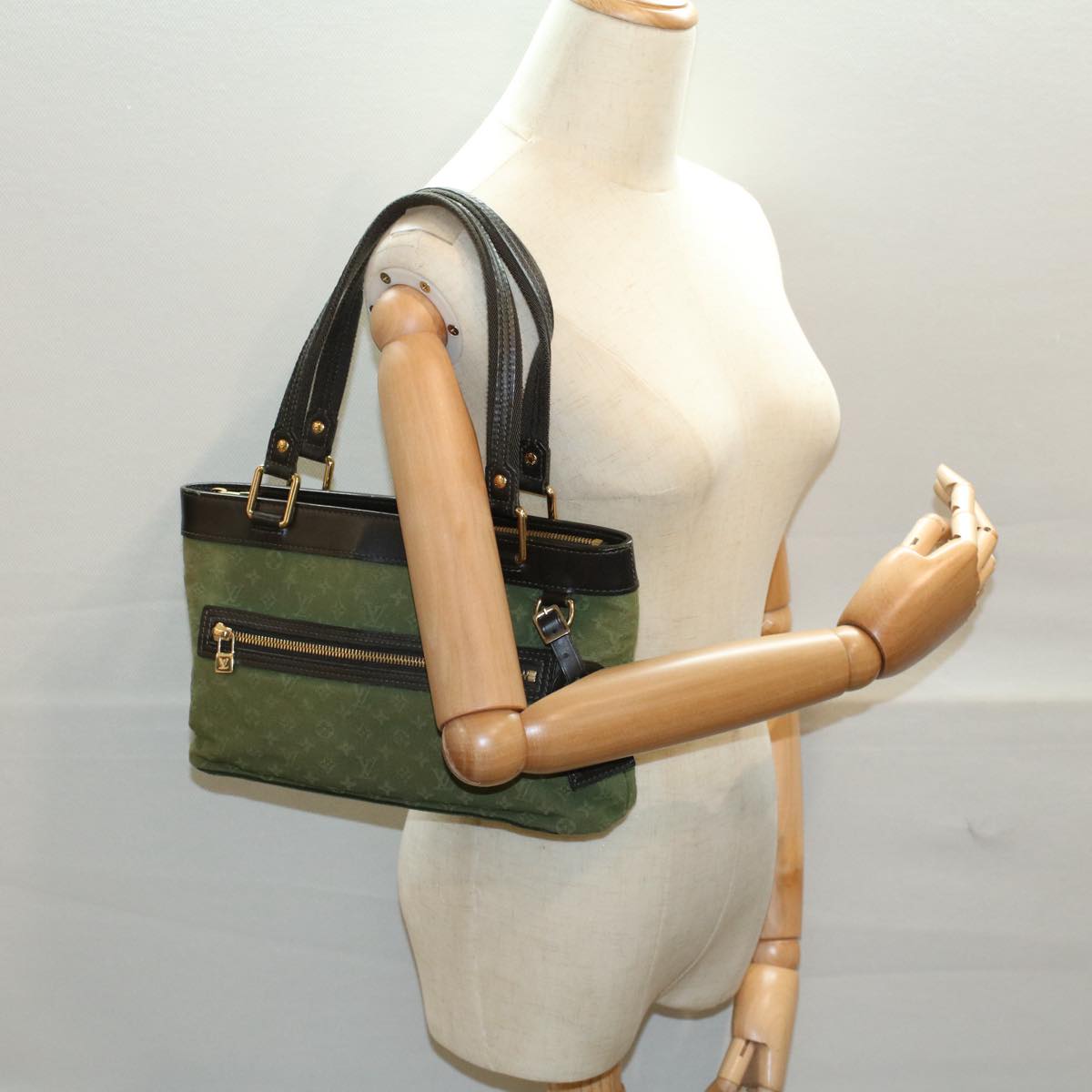 LOUIS VUITTON Monogram Mini Lucille PM Hand Bag TST Khaki M92682 LV fm2811