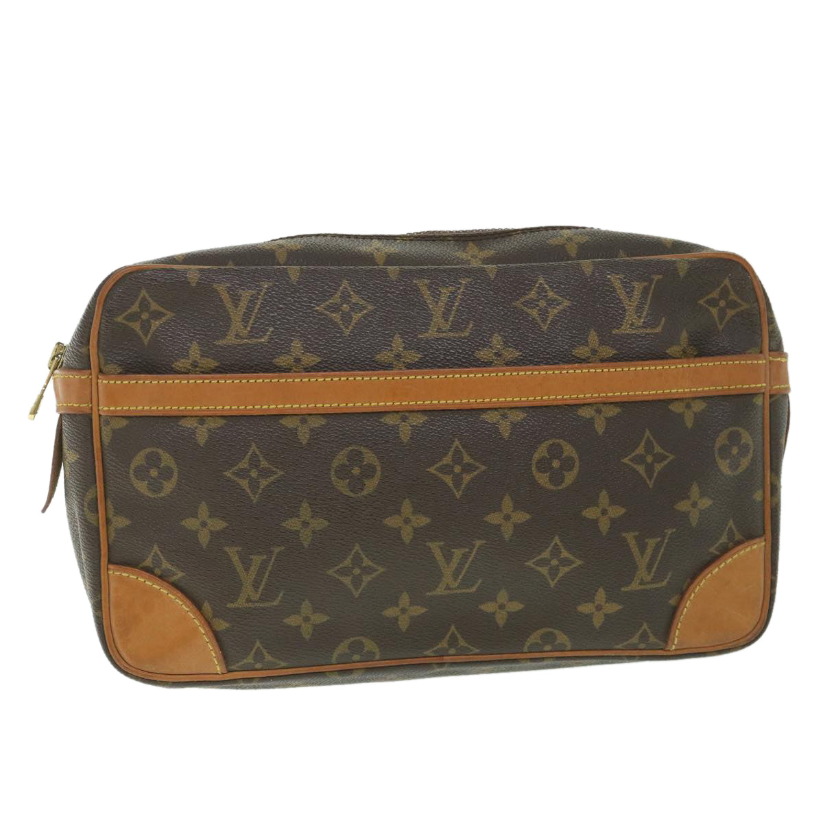 LOUIS VUITTON Monogram Compiegne 28 Clutch Bag M51845 LV fm2816