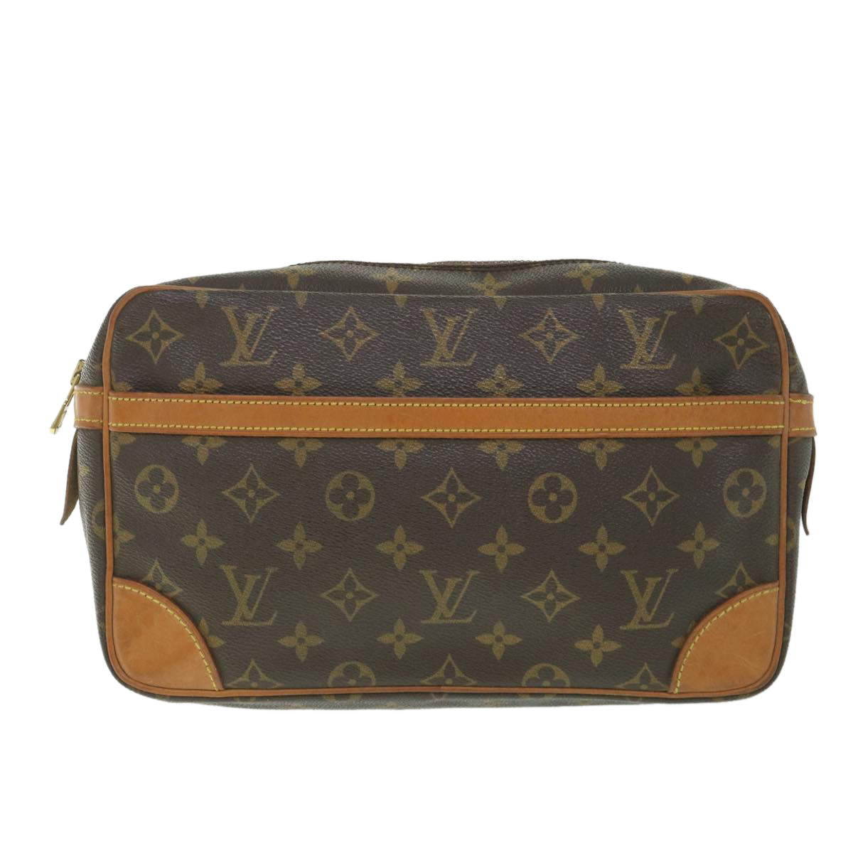 LOUIS VUITTON Monogram Compiegne 28 Clutch Bag M51845 LV fm2816