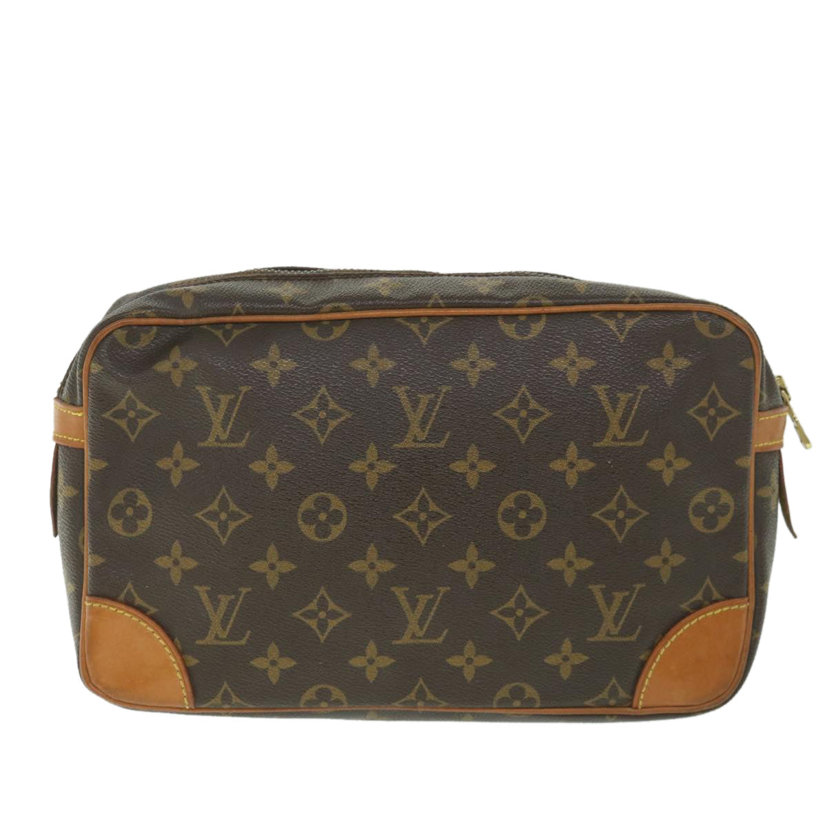 LOUIS VUITTON Monogram Compiegne 28 Clutch Bag M51845 LV fm2816