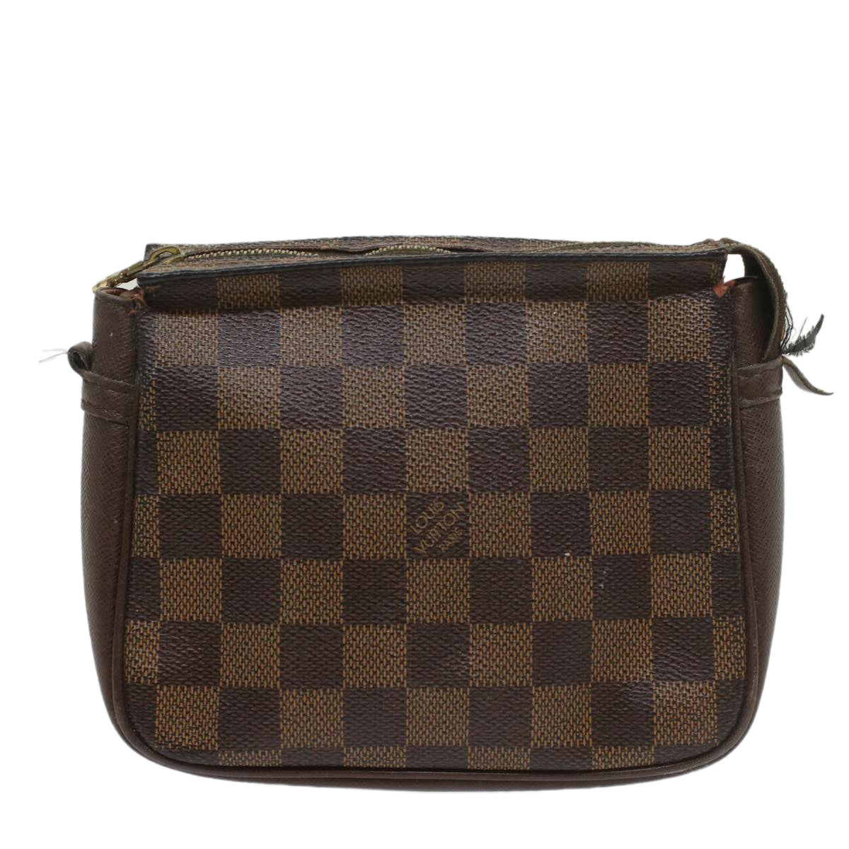 LOUIS VUITTON Damier Ebene Trousse Makeup Pouch N51982 LV fm2822