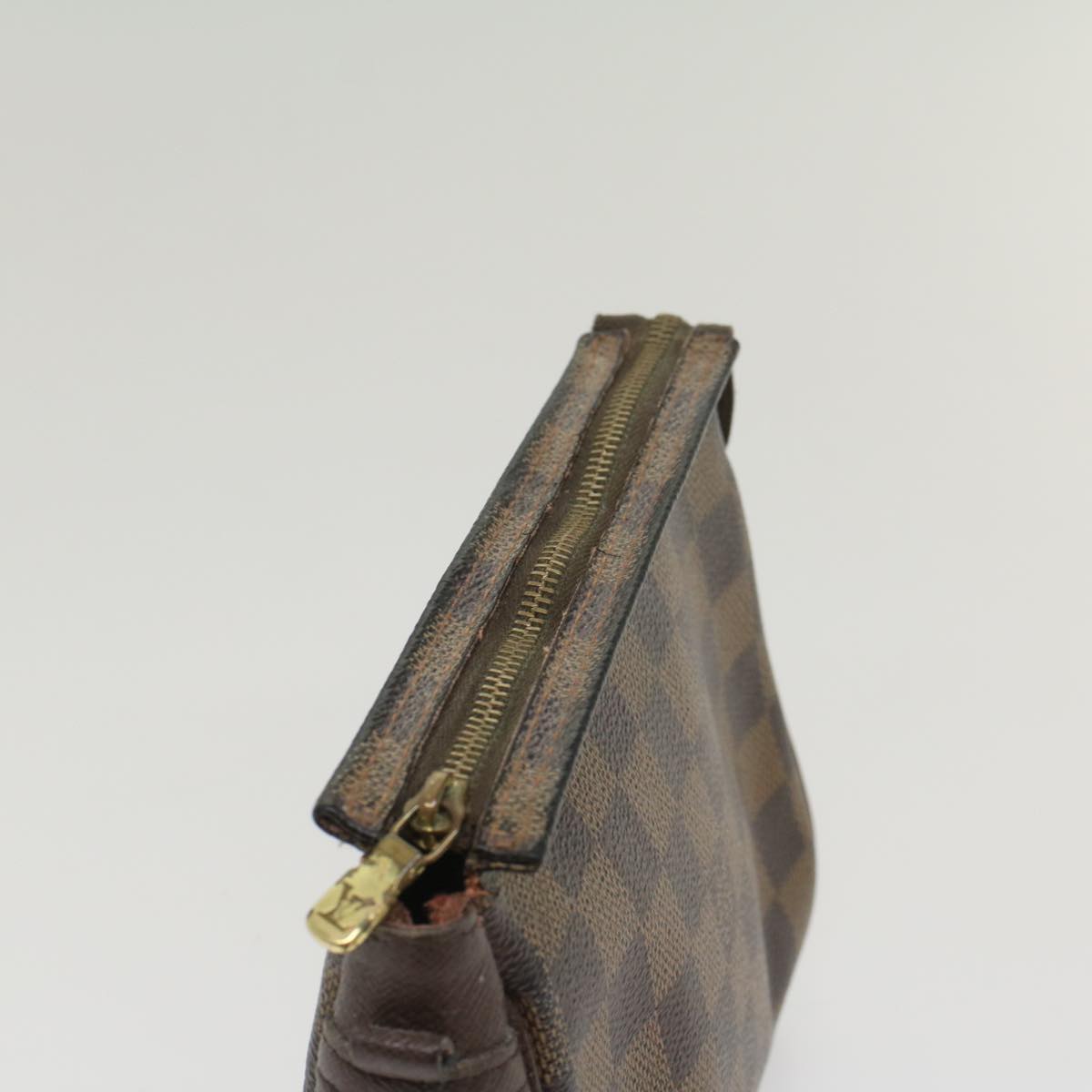 LOUIS VUITTON Damier Ebene Trousse Makeup Pouch N51982 LV fm2822