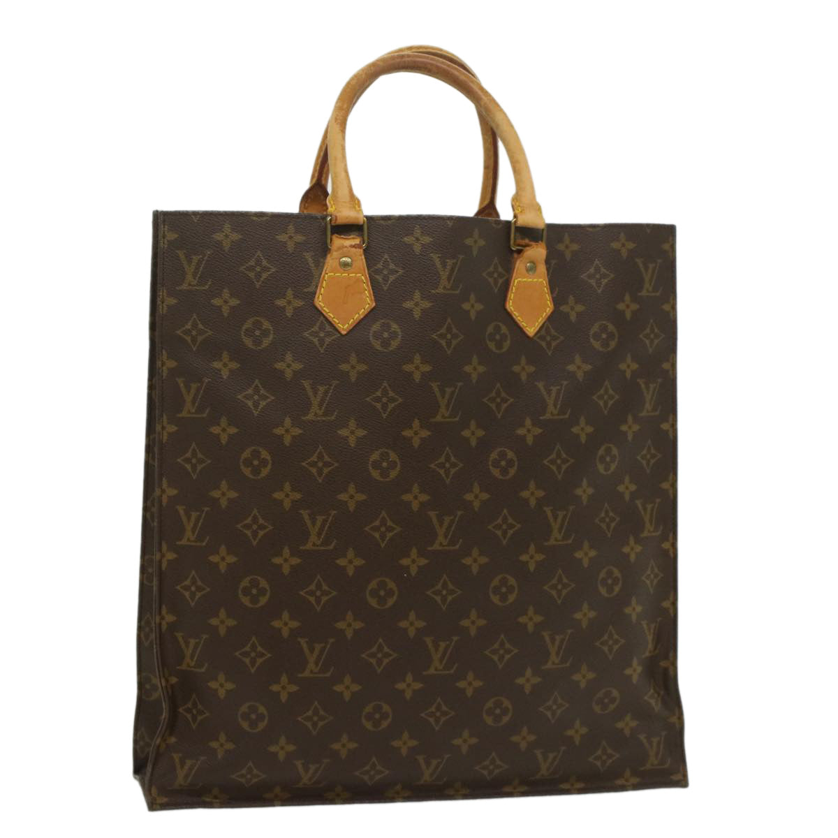 LOUIS VUITTON Monogram Sac Plat Hand Bag M51140 LV fm2825
