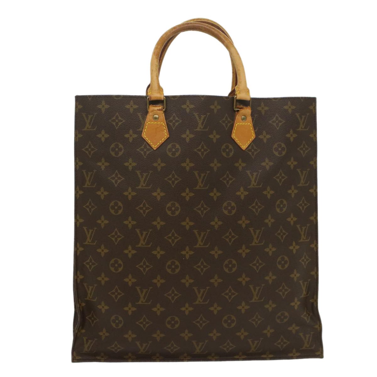LOUIS VUITTON Monogram Sac Plat Hand Bag M51140 LV fm2825