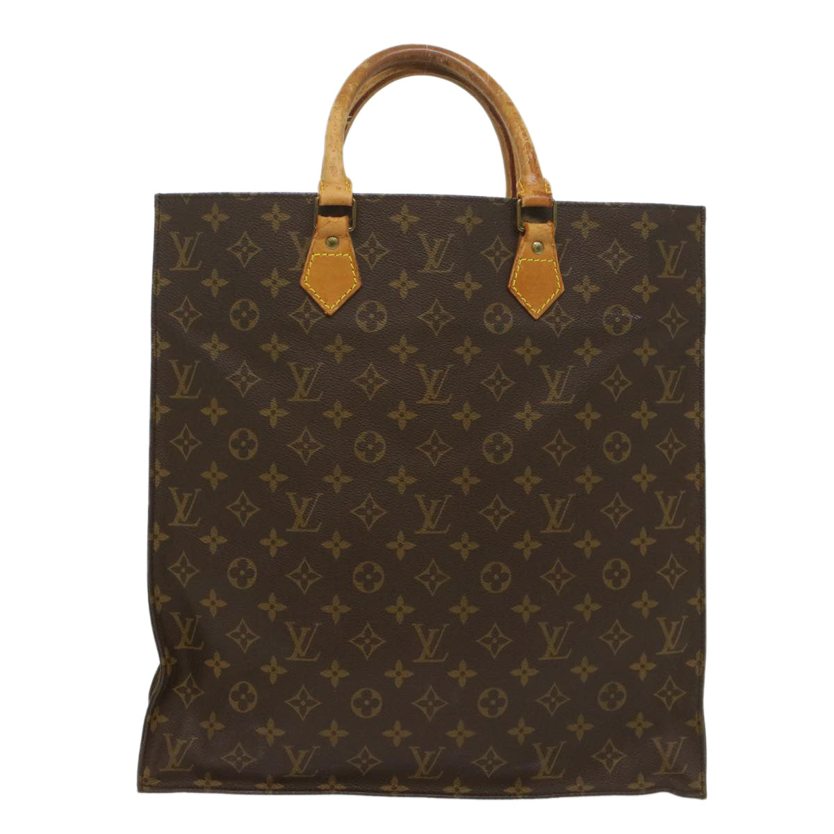 LOUIS VUITTON Monogram Sac Plat Hand Bag M51140 LV fm2825