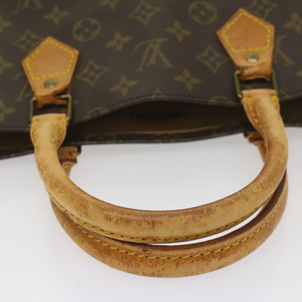 LOUIS VUITTON Monogram Sac Plat Hand Bag M51140 LV fm2825