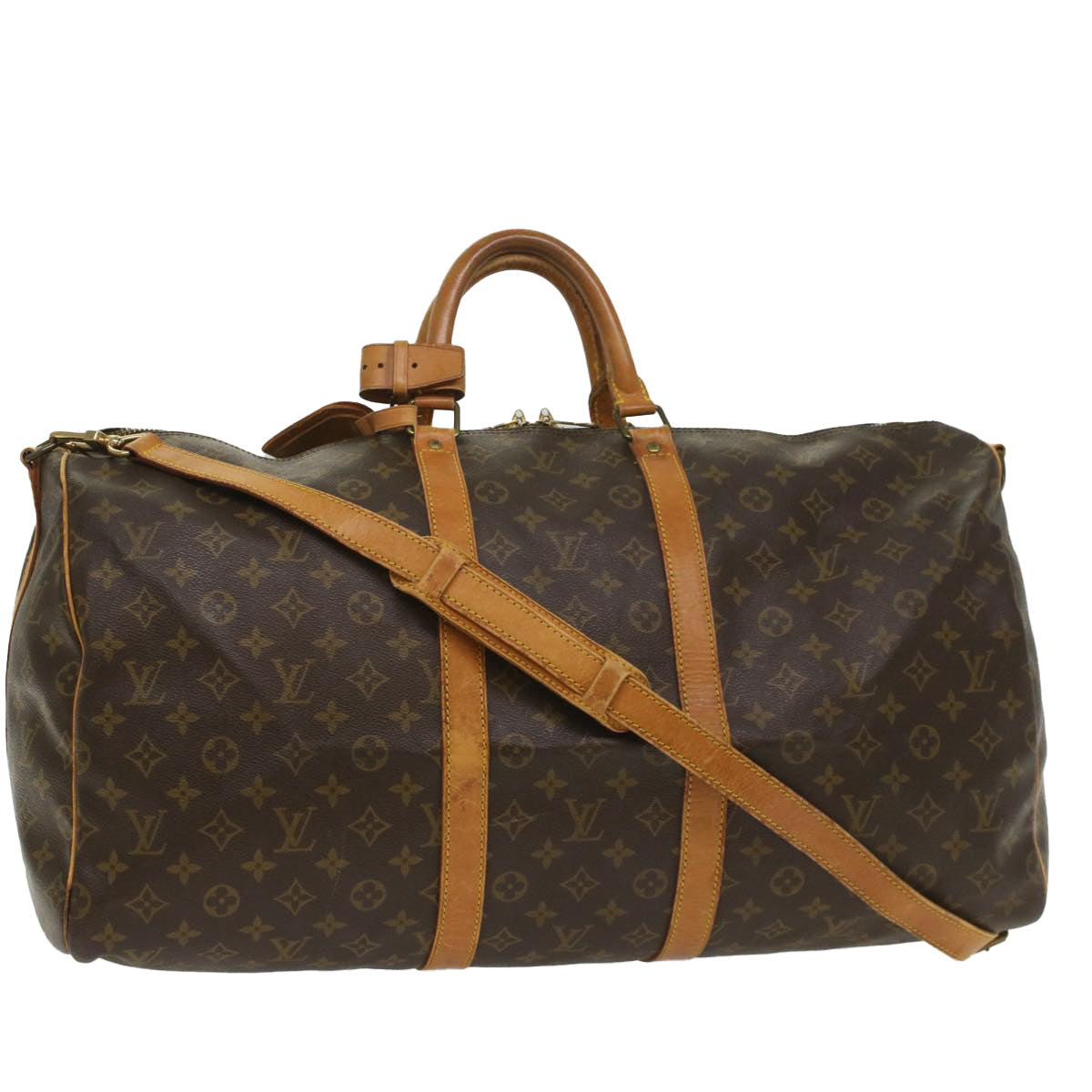 LOUIS VUITTON Monogram Keepall Bandouliere 55 Boston Bag M41414 LV fm2830
