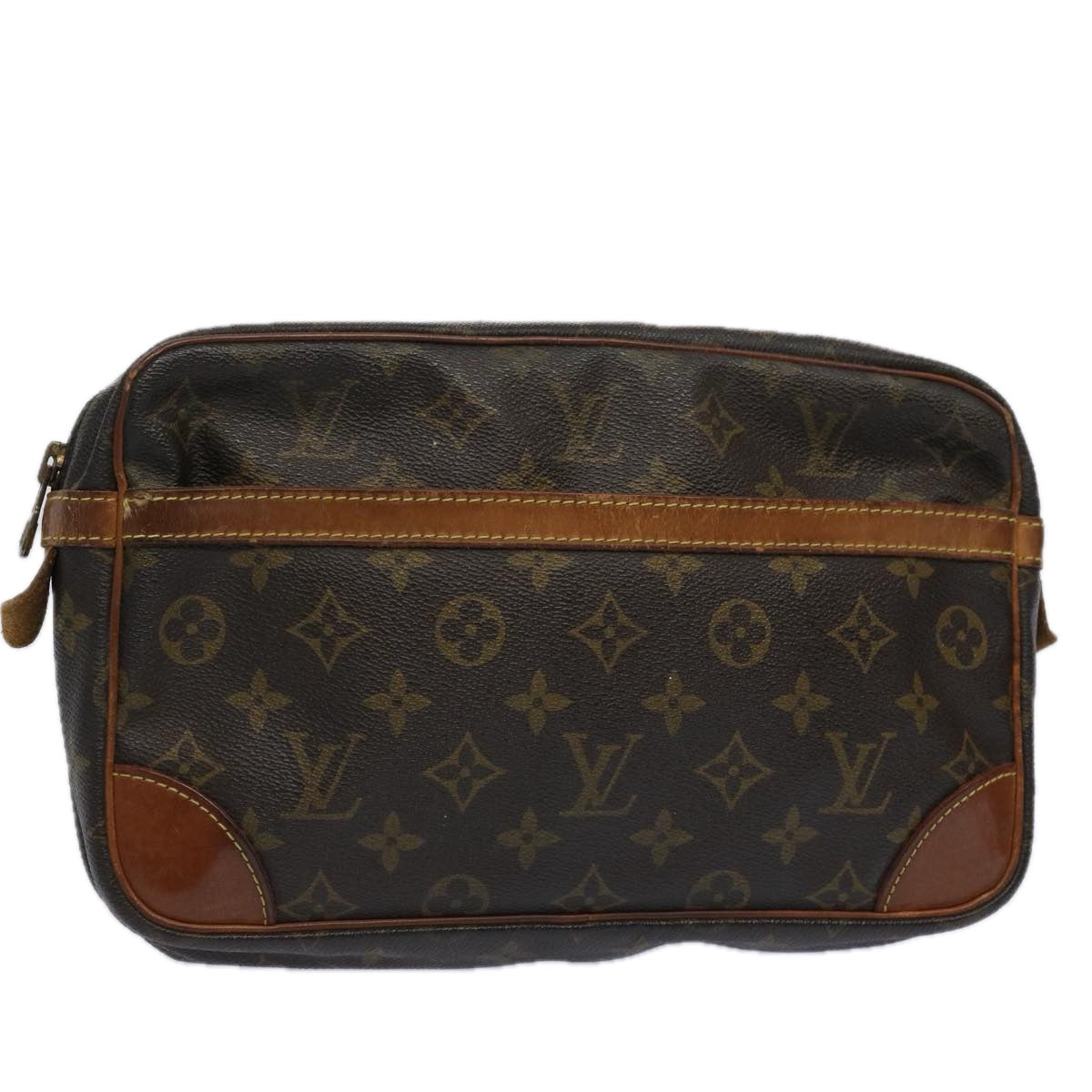 LOUIS VUITTON Monogram Compiegne 28 Clutch Bag M51845 LV fm3004
