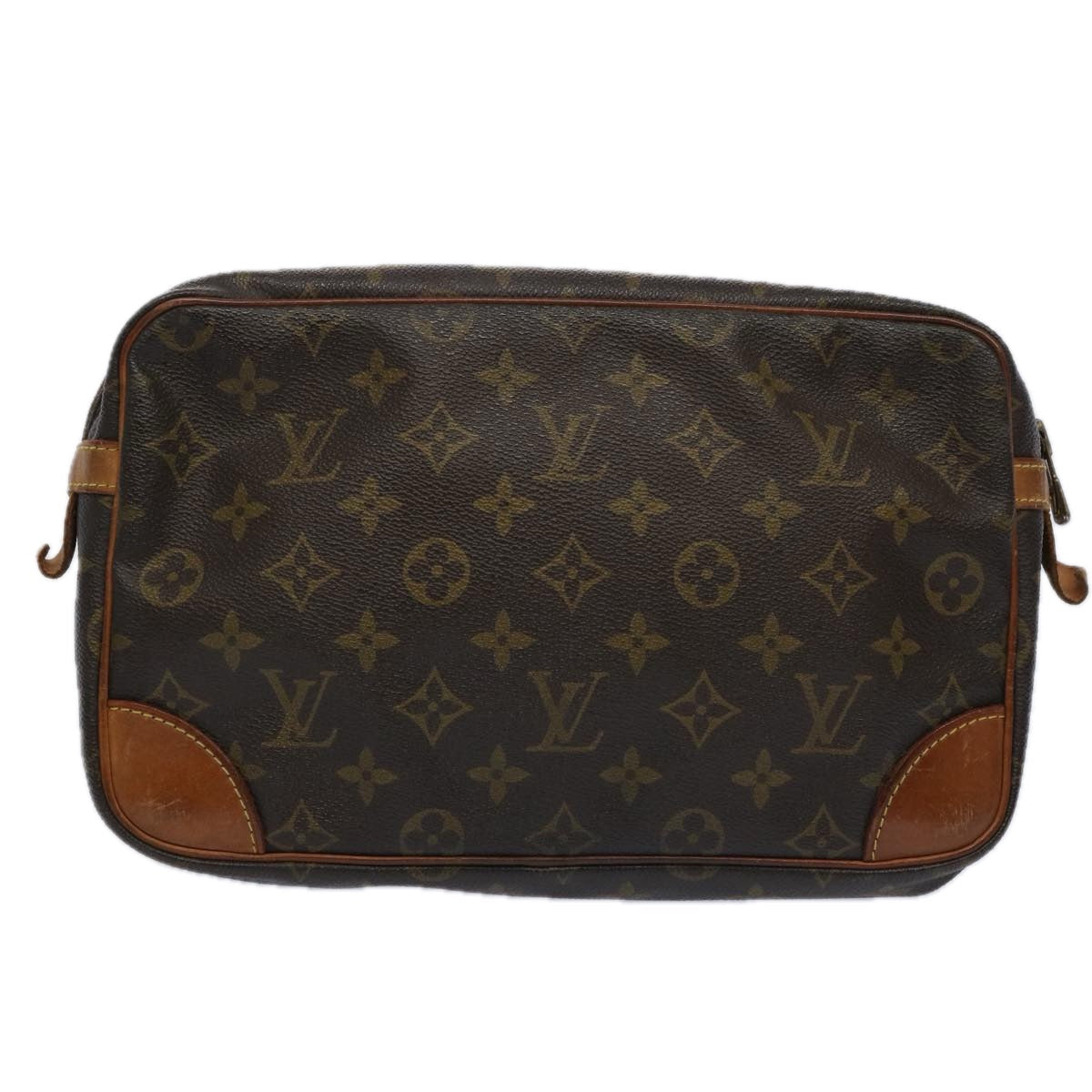 LOUIS VUITTON Monogram Compiegne 28 Clutch Bag M51845 LV fm3004