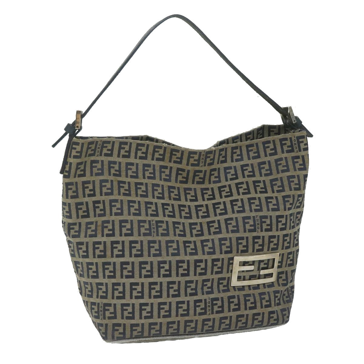 Luxury FendiZucchino Canvas Shoulder Bag Navyfm3014