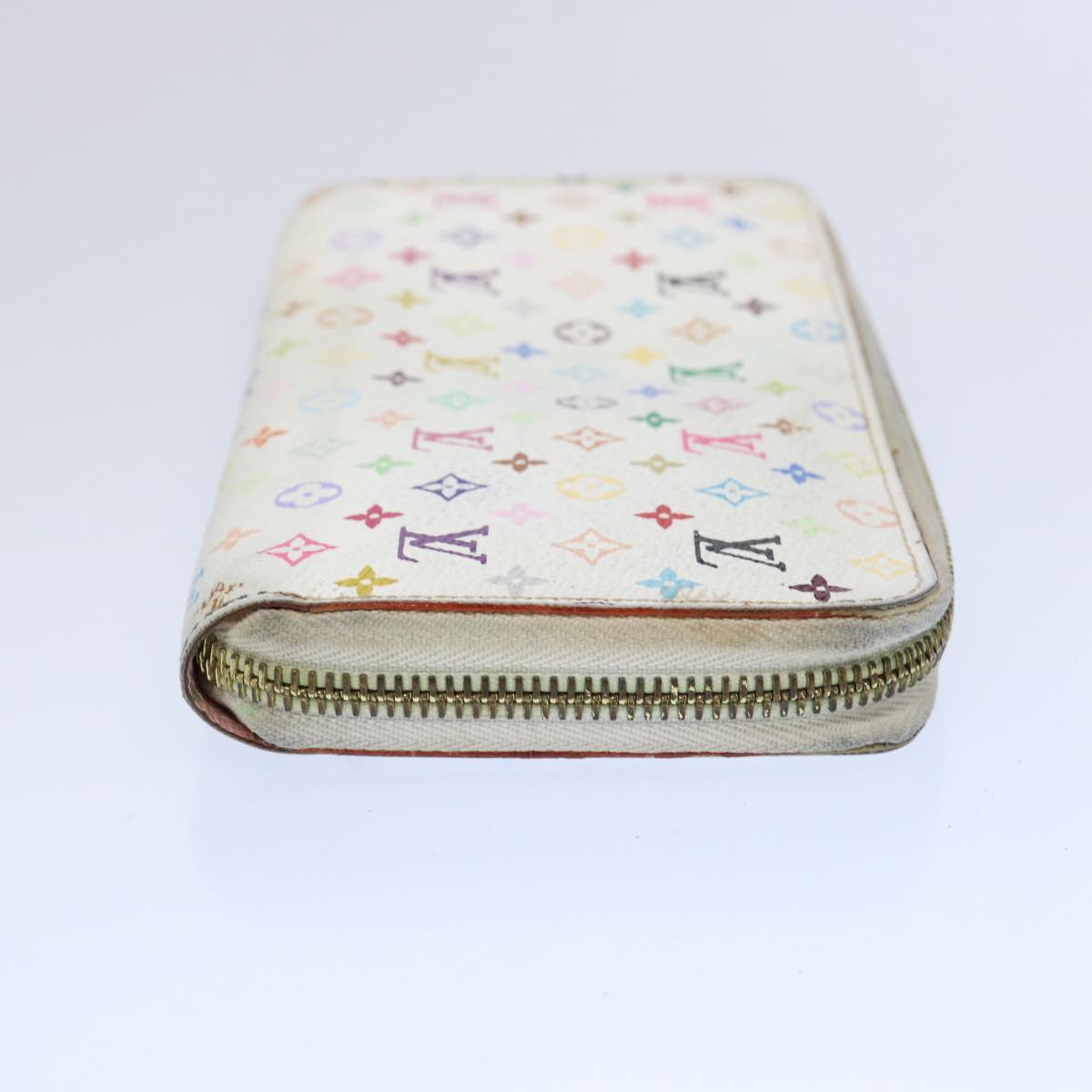 LOUIS VUITTON Monogram Multicolor Zippy Wallet White M60241 LV fm3078