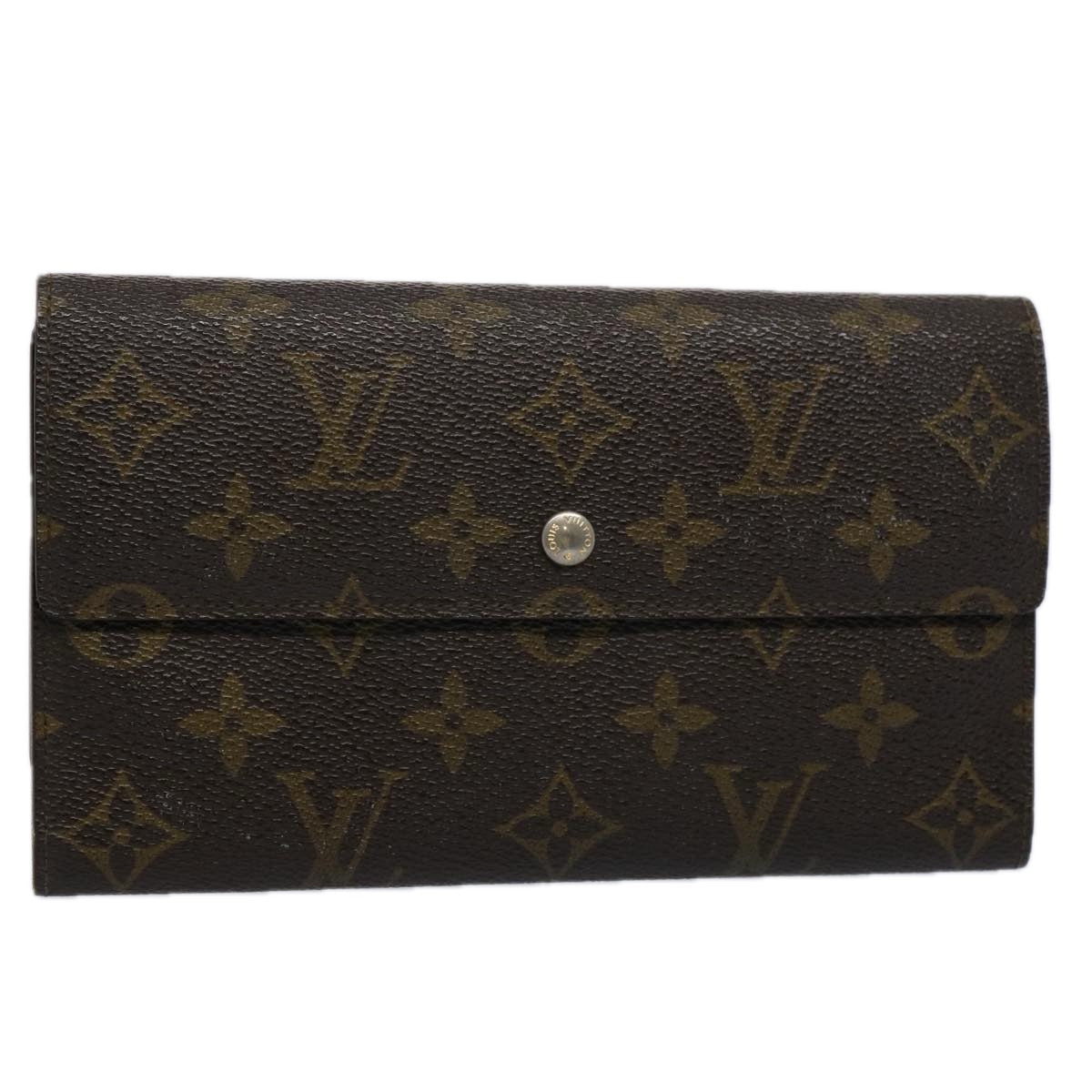 LOUIS VUITTON Monogram Porte Tresol International Wallet M61215 LV fm3084