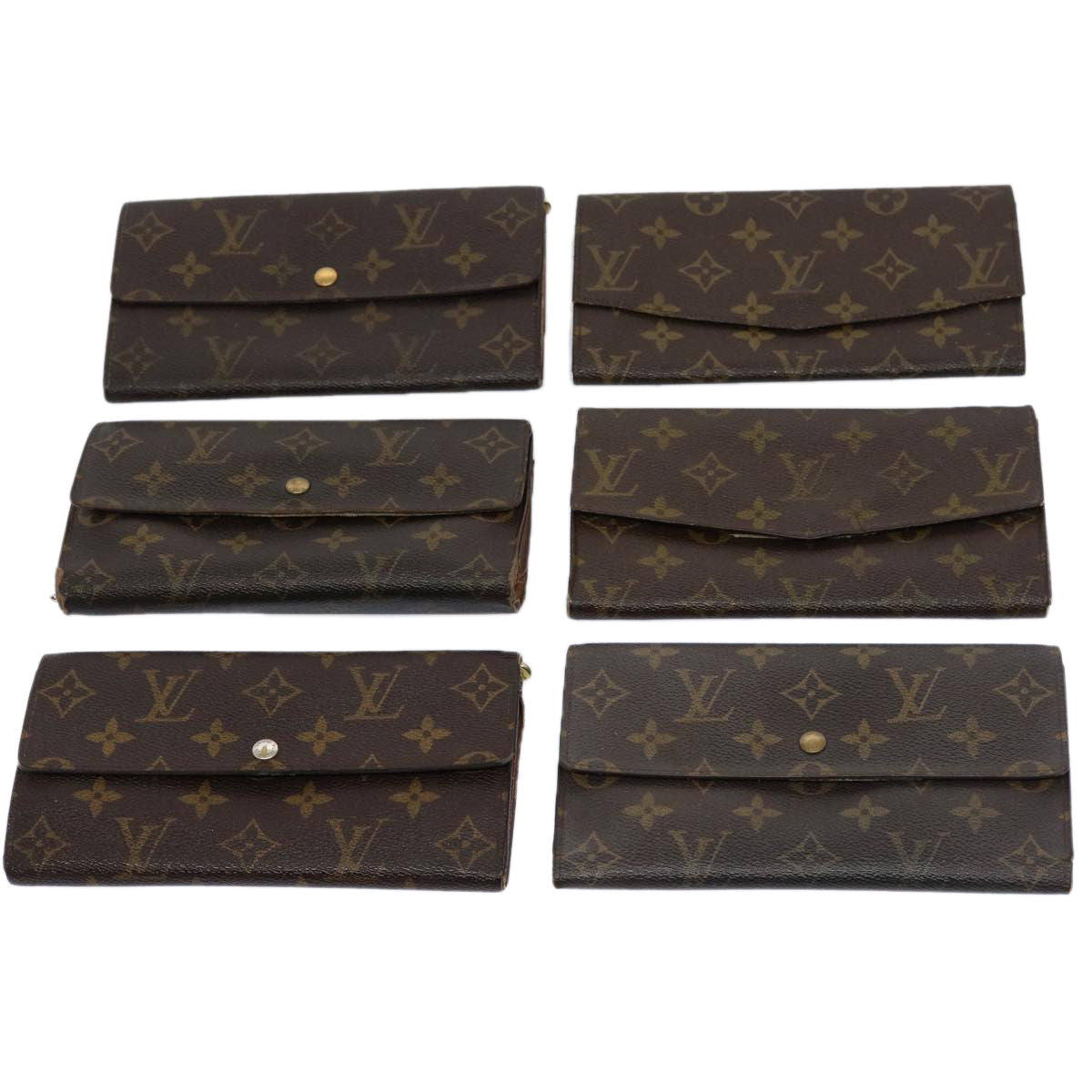 LOUIS VUITTON Monogram Wallet 6Set LV fm3091