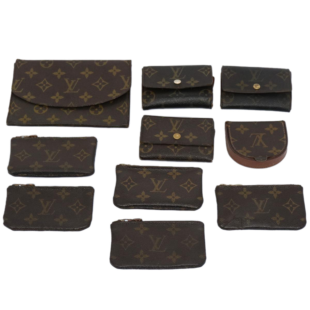 LOUIS VUITTON Monogram Wallet Coin Purse 10set LV fm3092