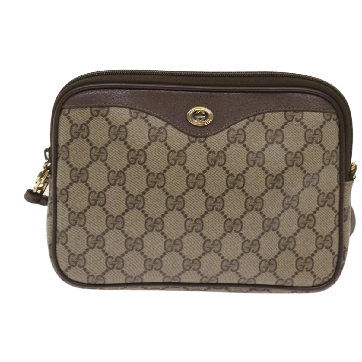 GUCCI GG Supreme Shoulder Bag PVC Beige 97 02 068  fm3136