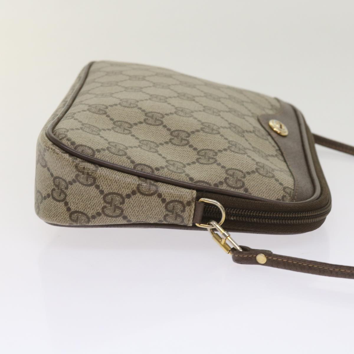 GUCCI GG Supreme Shoulder Bag PVC Beige 97 02 068  fm3136