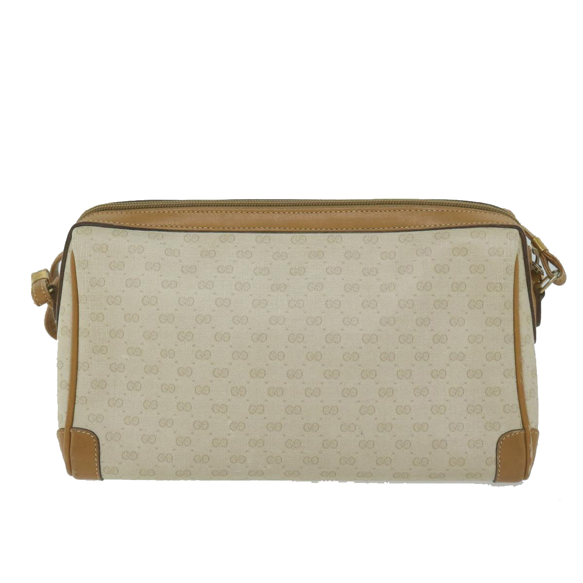 GUCCI Micro GG Canvas Shoulder Bag PVC Beige  fm3171