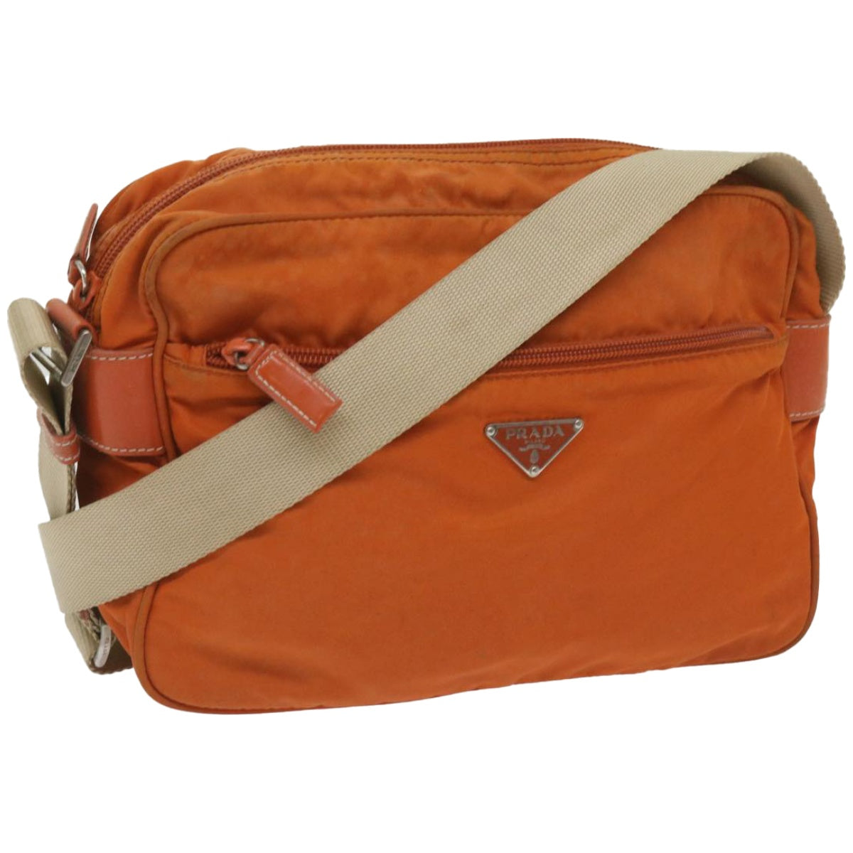 Luxury PradaShoulder Bag Nylon Orange fm3214