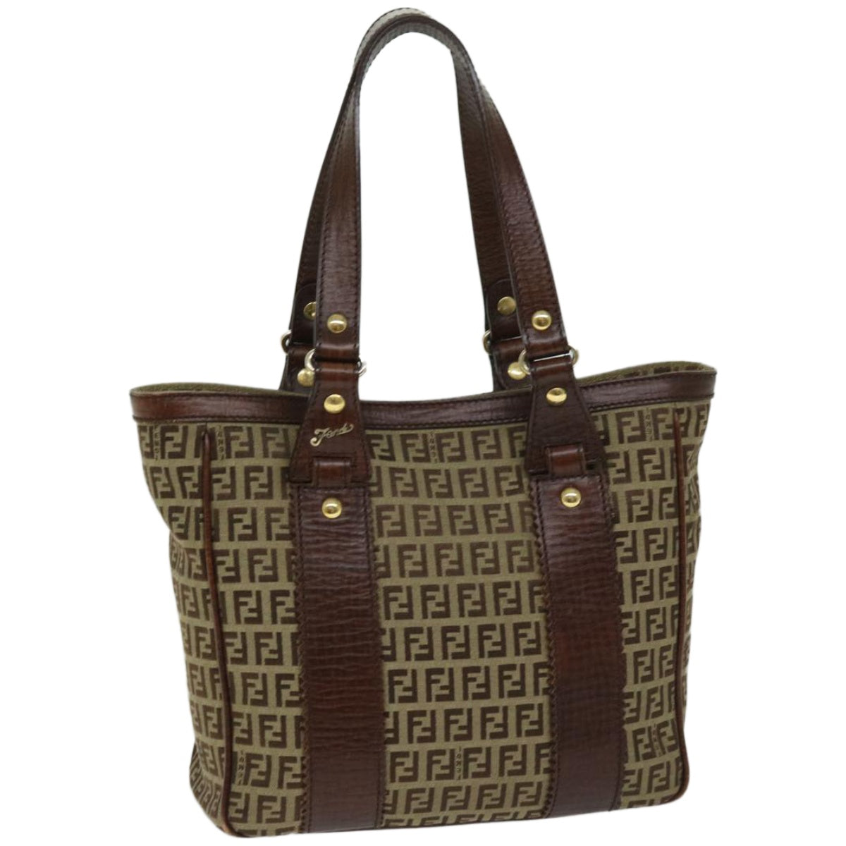 Luxury FendiZucchino Canvas Tote Bag Beigefm3244