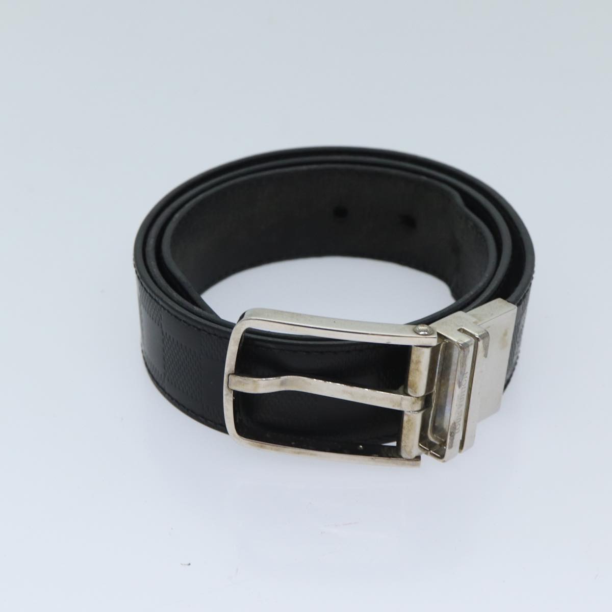 LOUIS VUITTON Epi Damier Belt Leather 3Set Black LV fm3295