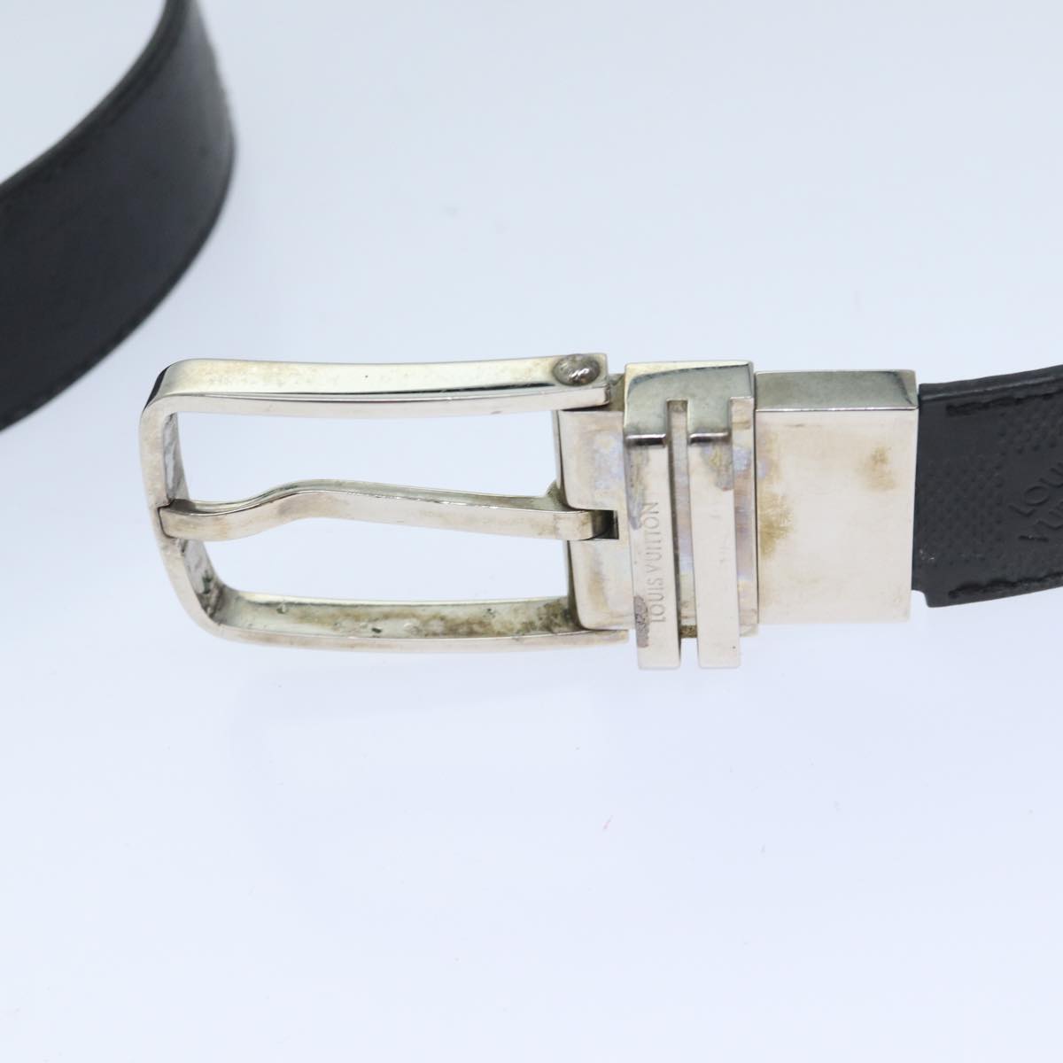 LOUIS VUITTON Epi Damier Belt Leather 3Set Black LV fm3295