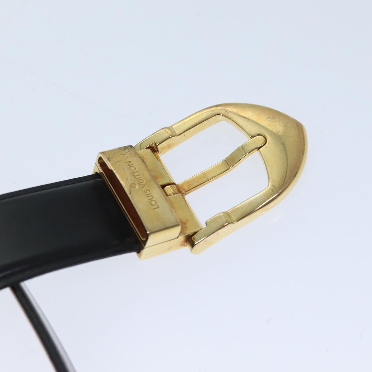 LOUIS VUITTON Epi Damier Belt Leather 3Set Black LV fm3295