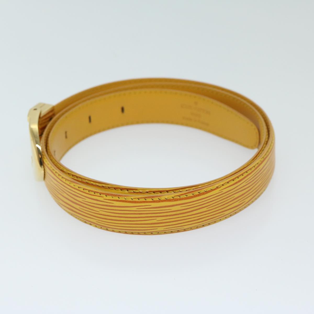 LOUIS VUITTON Epi Ceinture Belt 34/85 Yellow R10051 LV fm3296
