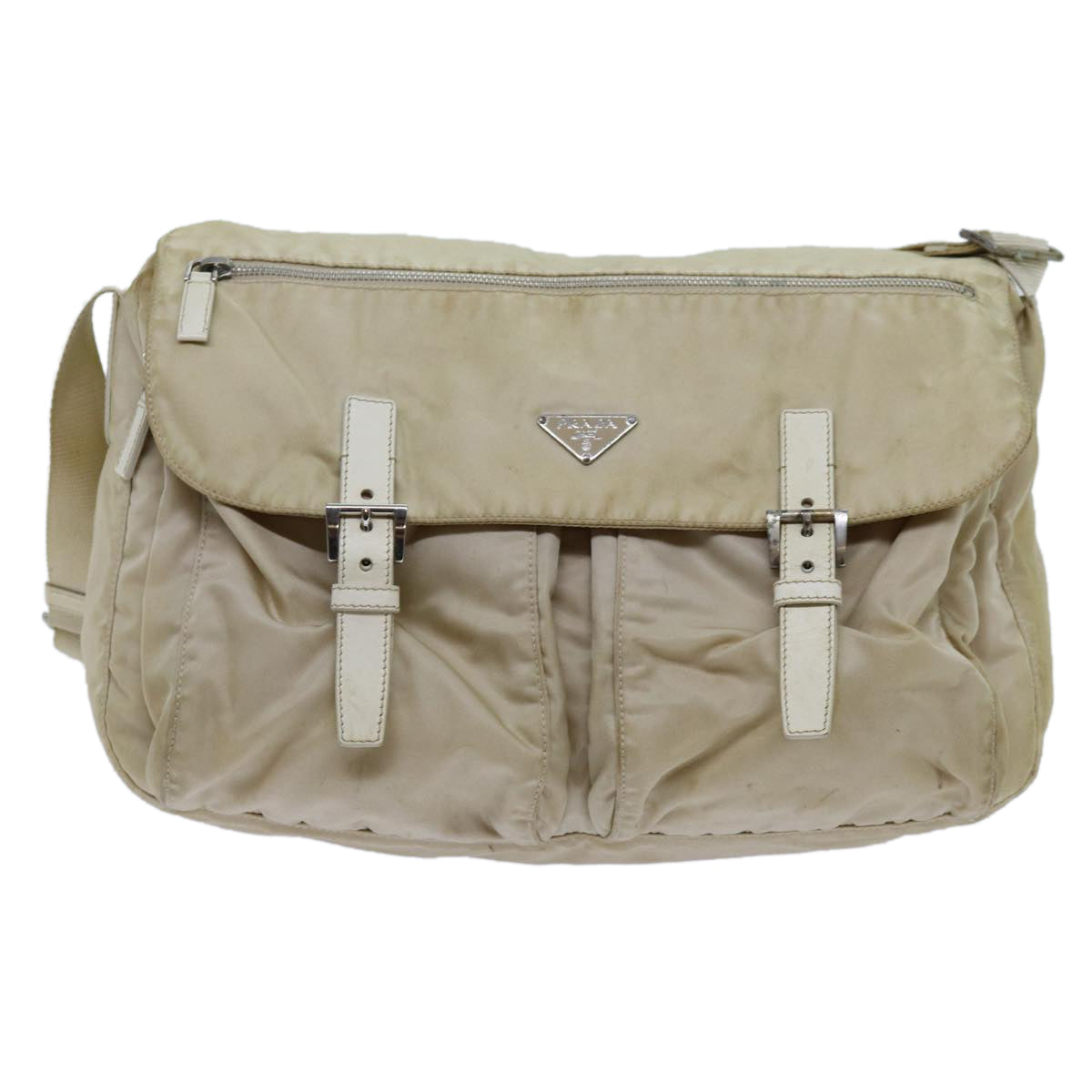 Luxury PradaShoulder Bag Nylon Beige fm3366