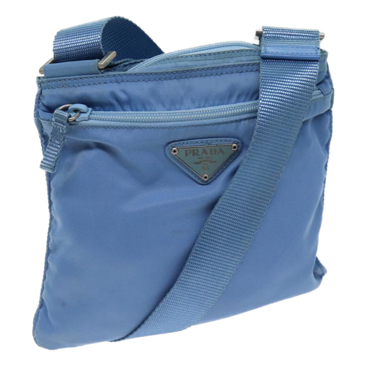 Luxury PradaShoulder Bag Nylon Blue fm3368