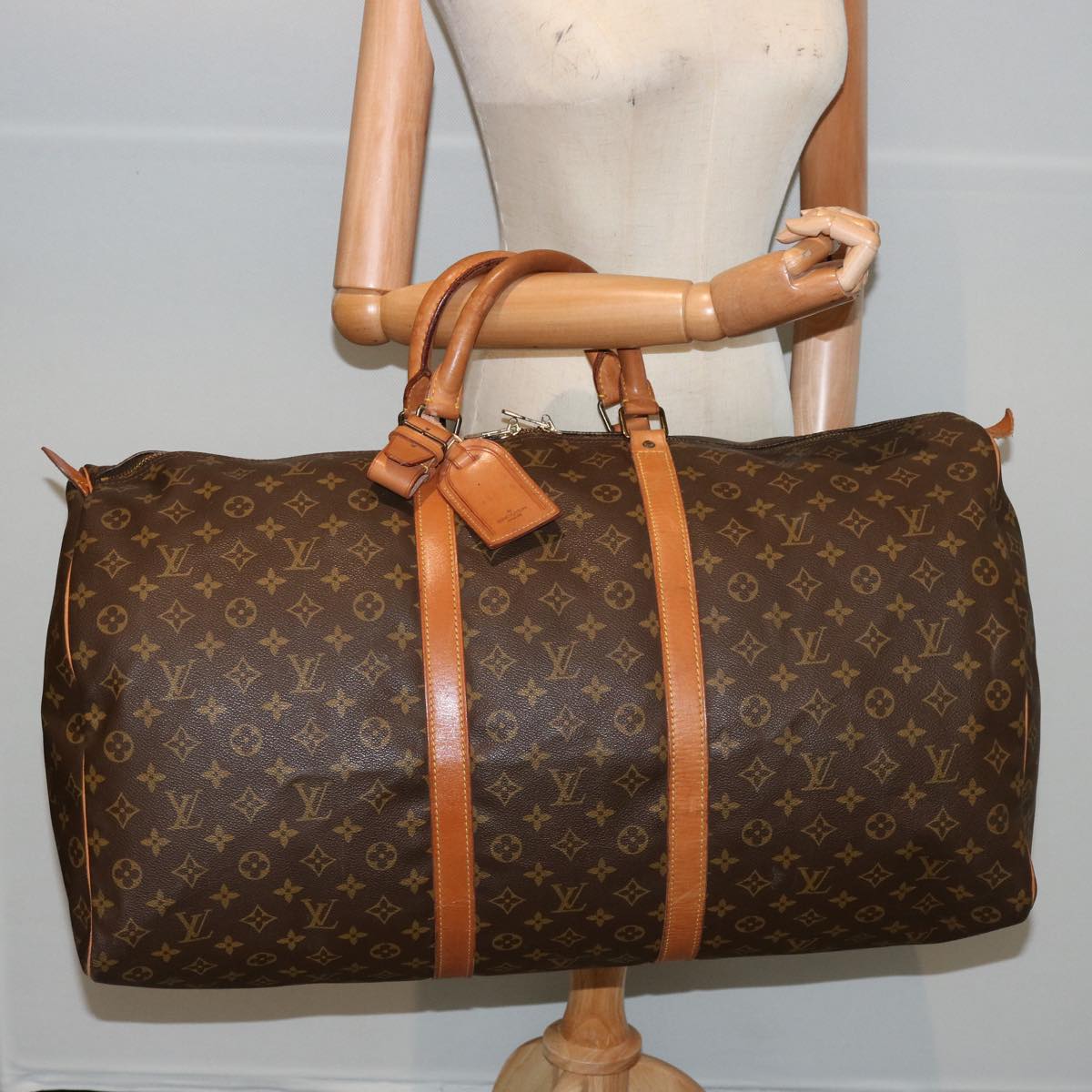 LOUIS VUITTON Monogram Keepall 60 Boston Bag M41422 LV fm3399