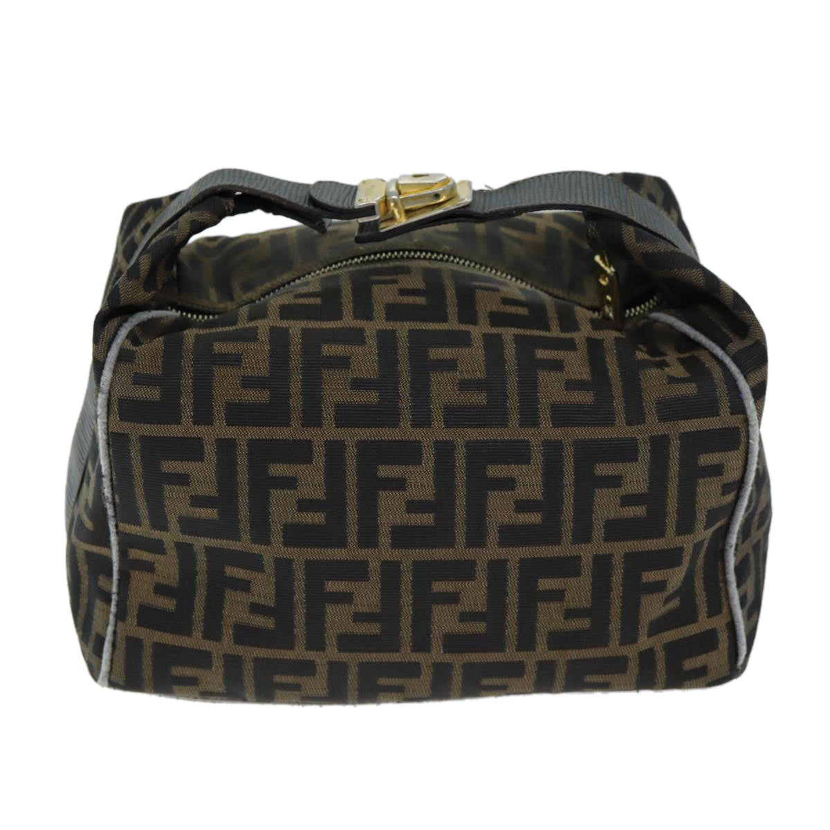 Luxury Fendi Zucca Canvas Hand Bag Black Brownfm3460